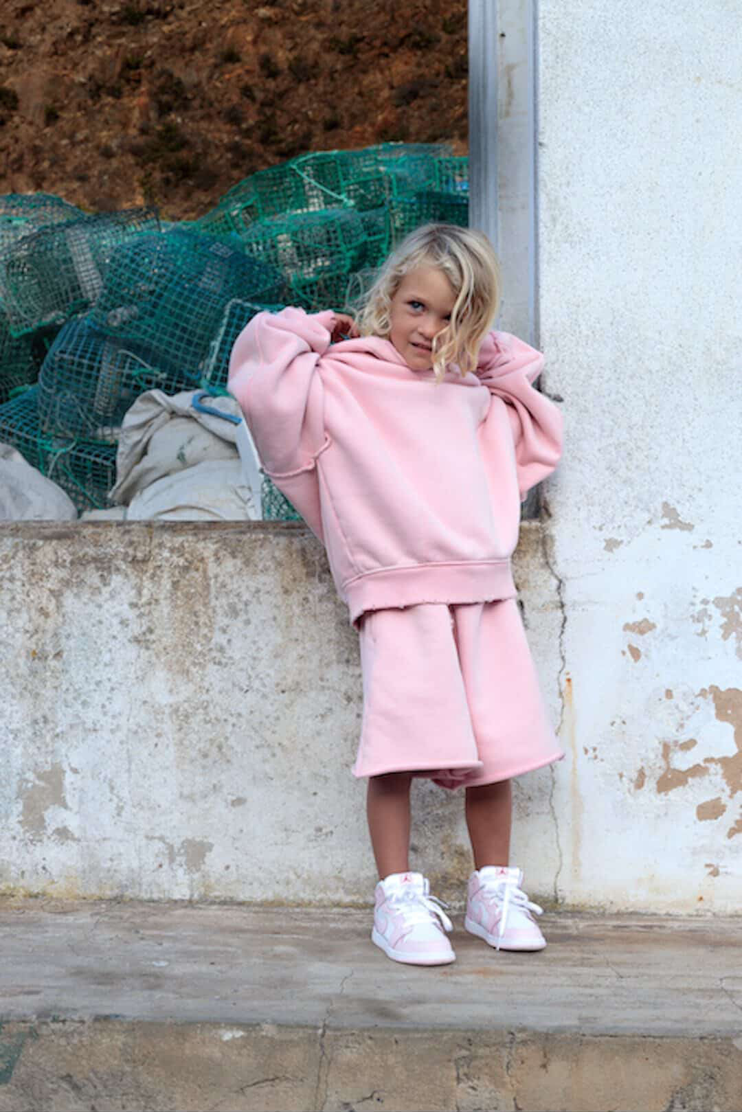 house of basicz the jort - pink vintage wash