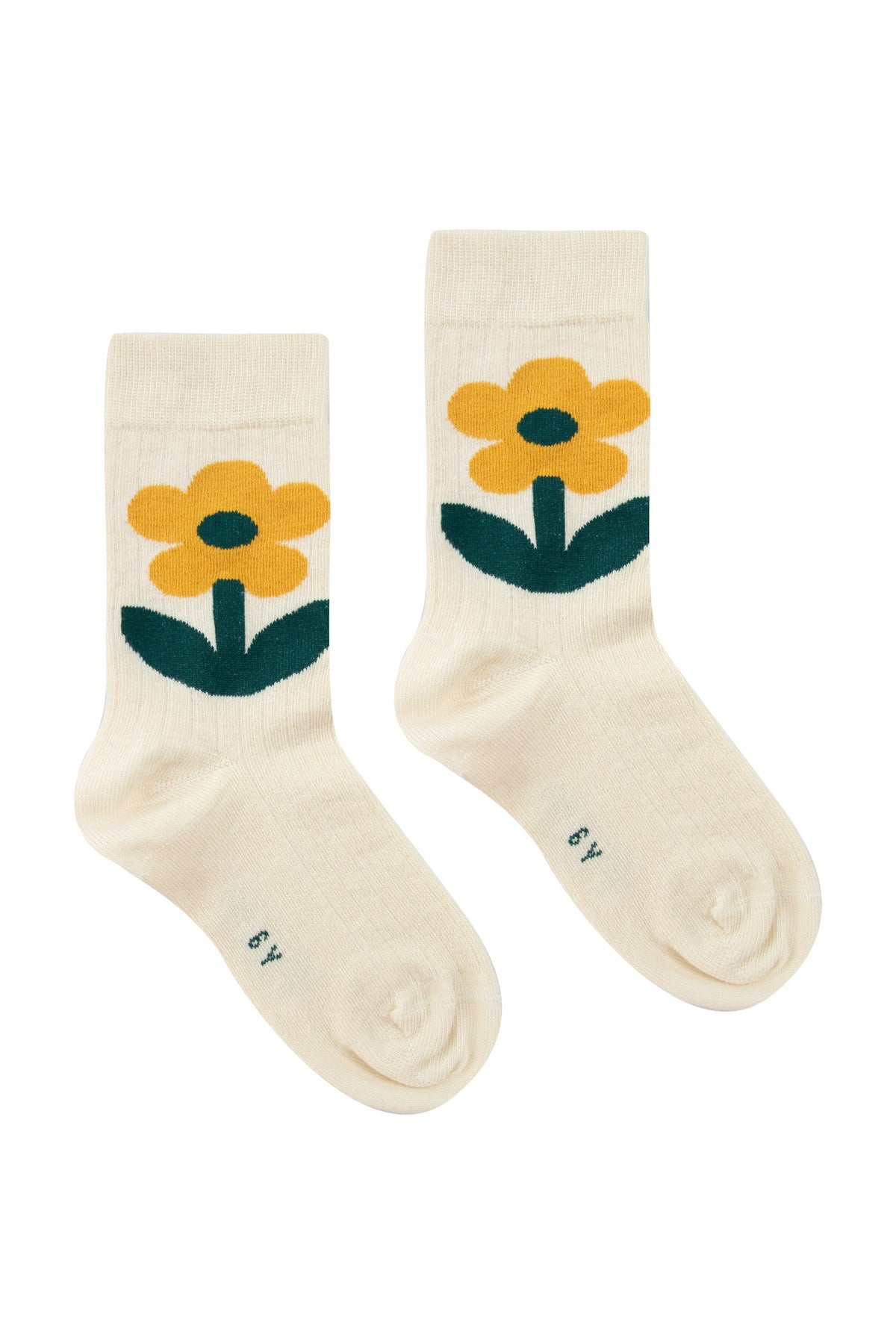 tiny cottons kids flower medium socks