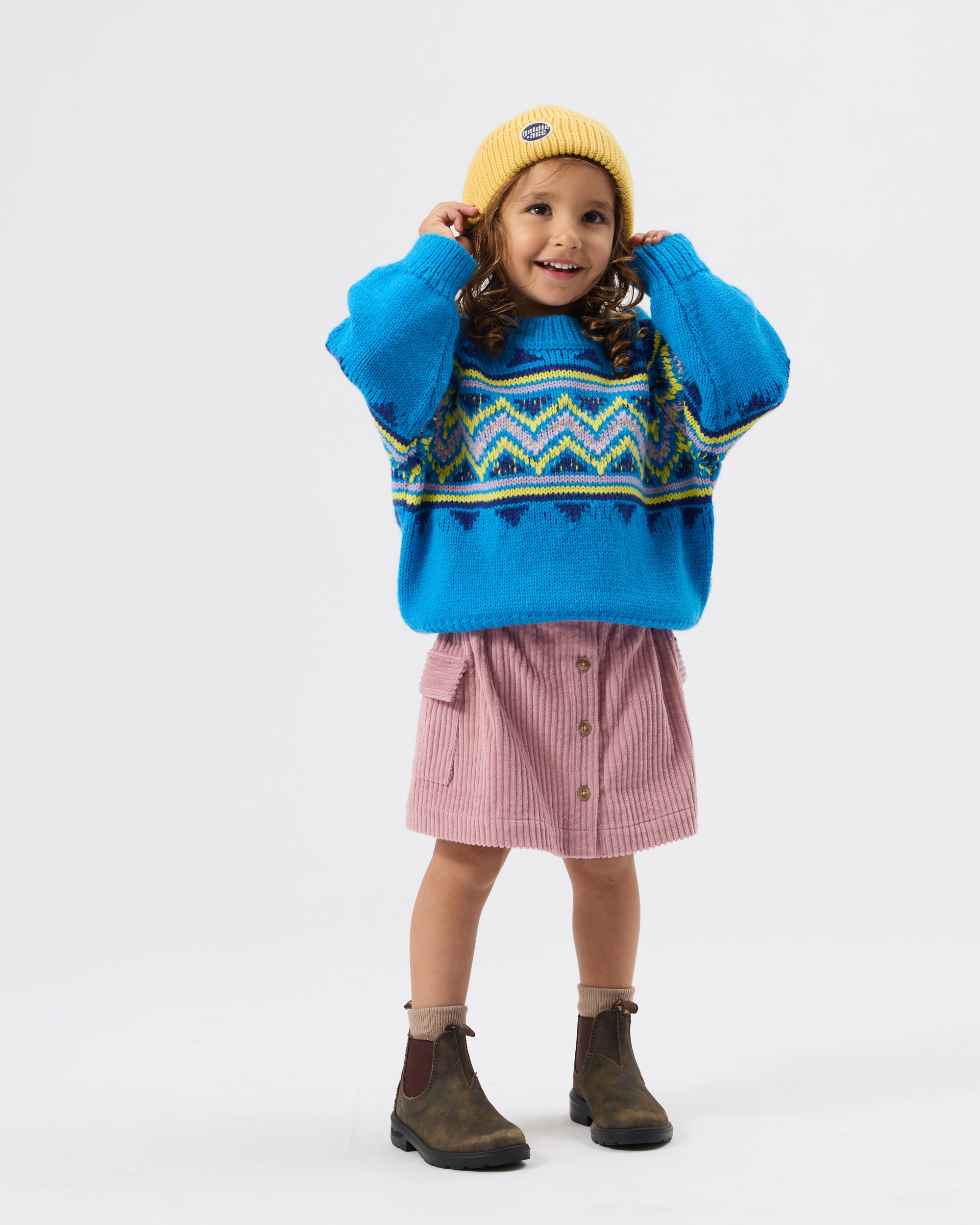 goldie + ace apres ski knit jumper