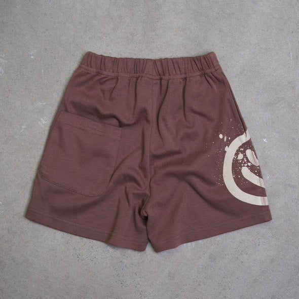 franco's dad acid dye shorts - brown