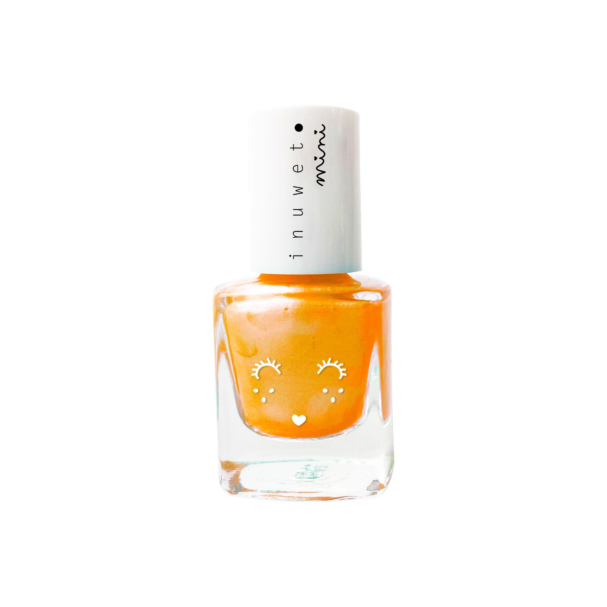 inuwet water based nail polish - fluoro orange mango