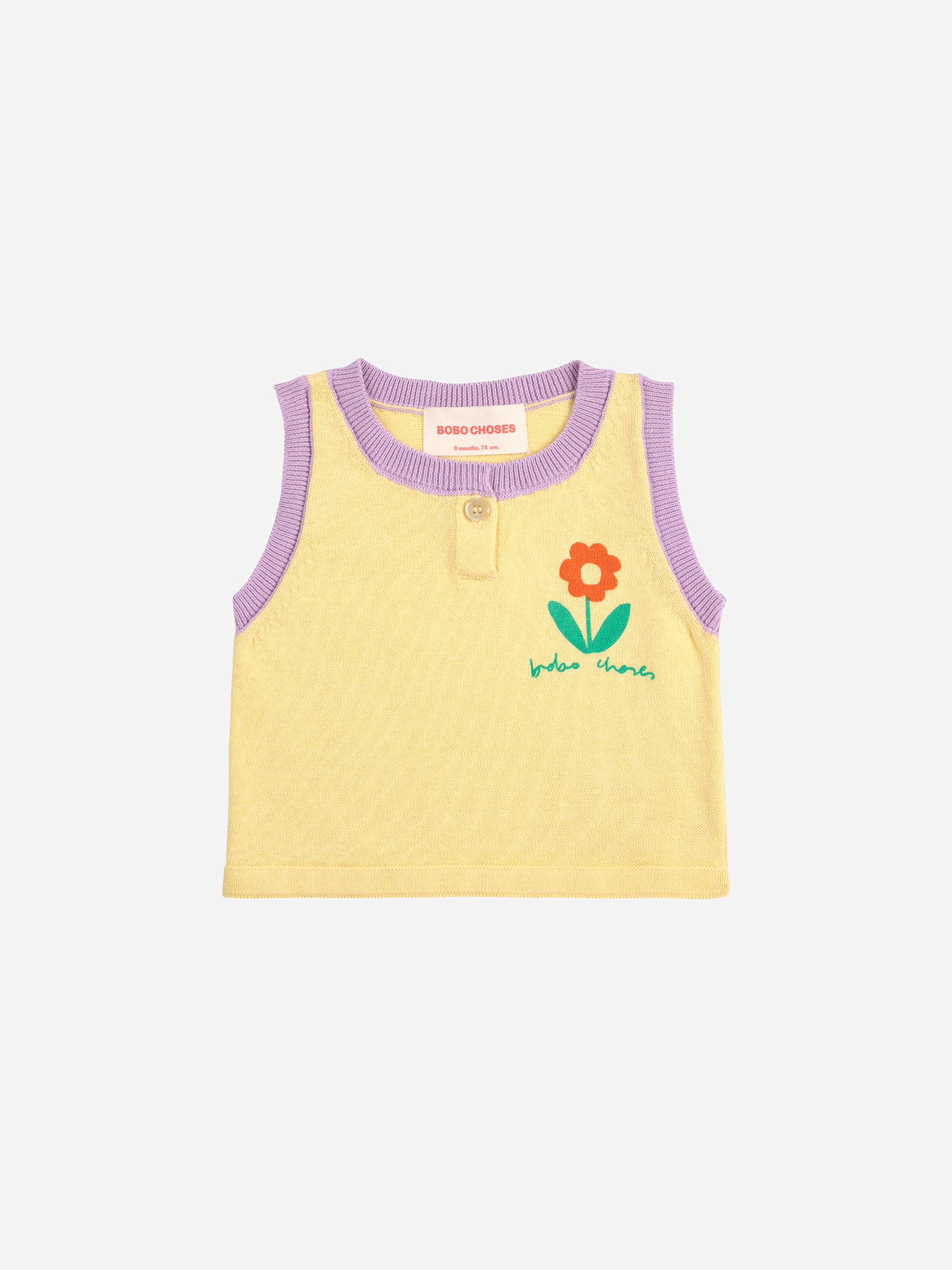 bobo choses baby flower knitted top