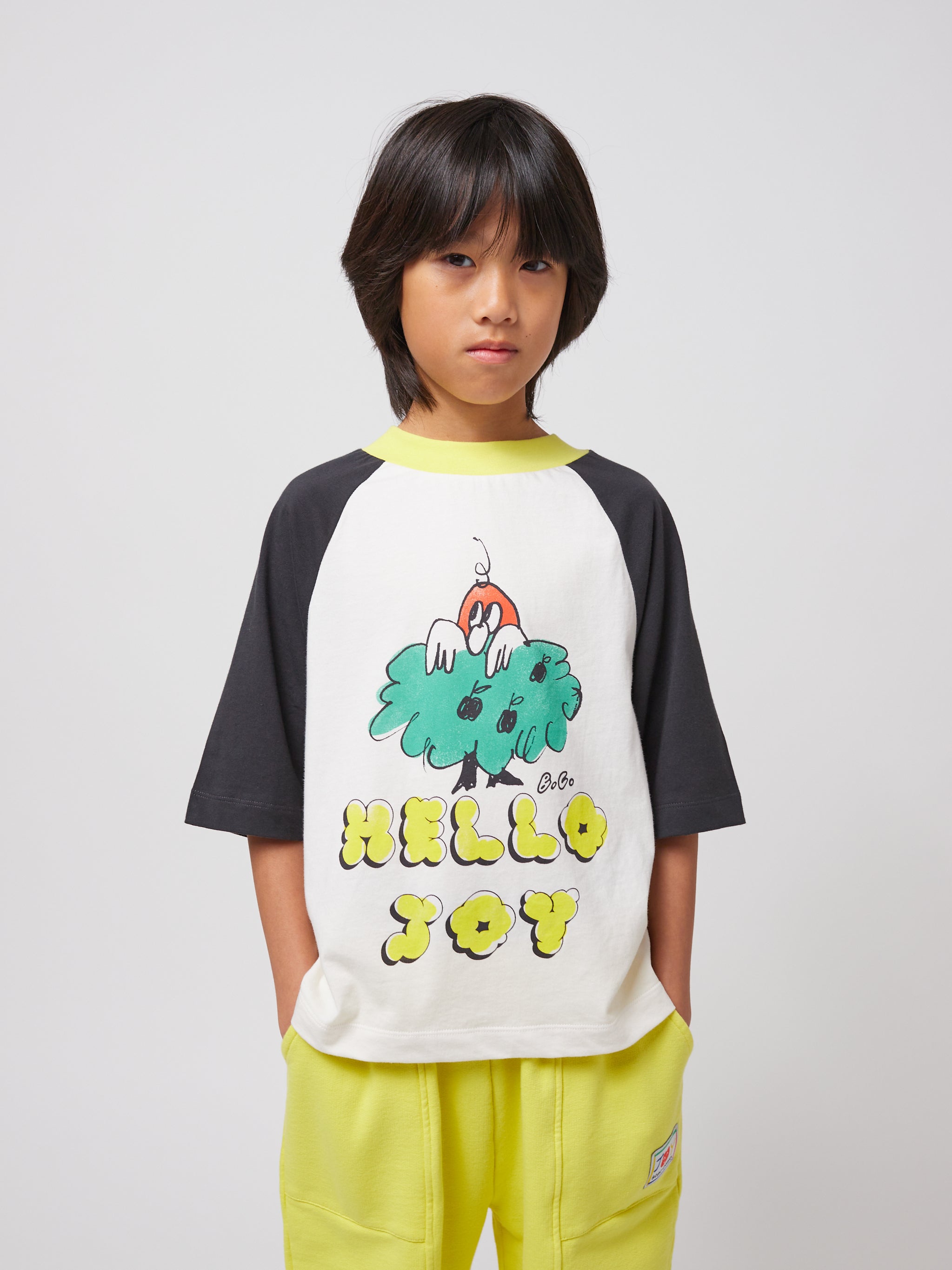 bobo choses hello joy raglan sleeves t-shirt