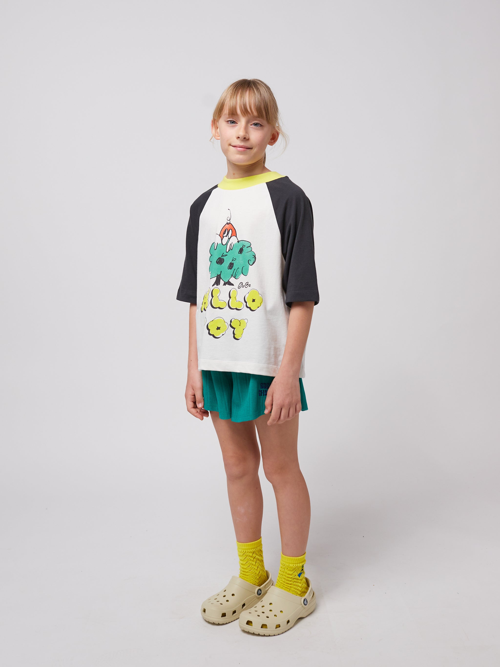 bobo choses hello joy raglan sleeves t-shirt