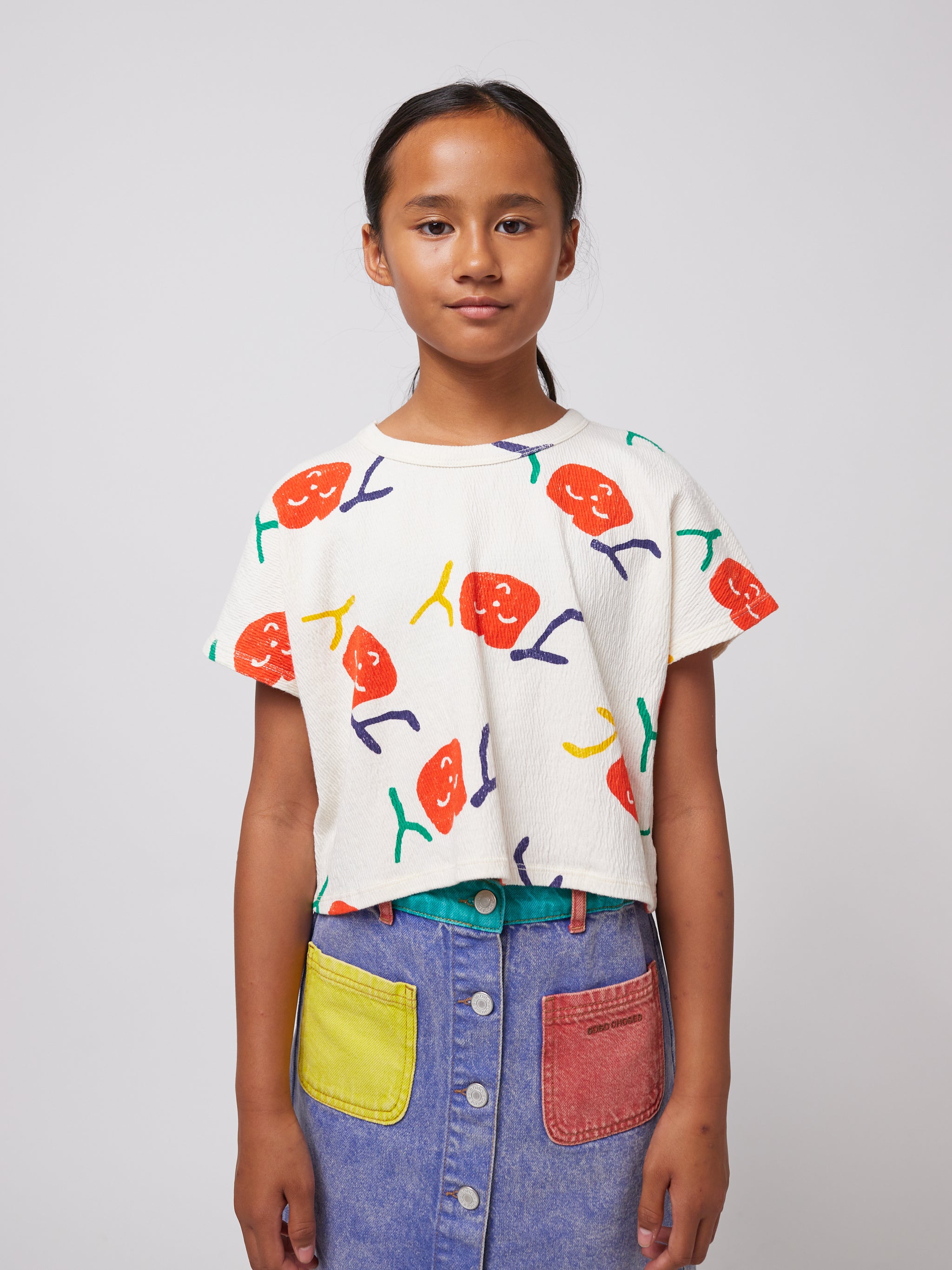 bobo choses smiling all over cropped t-shirt