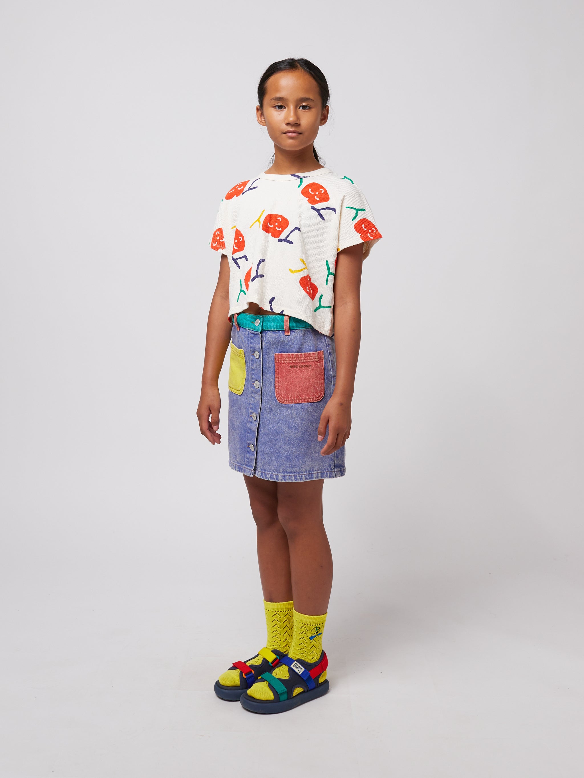 bobo choses smiling all over cropped t-shirt