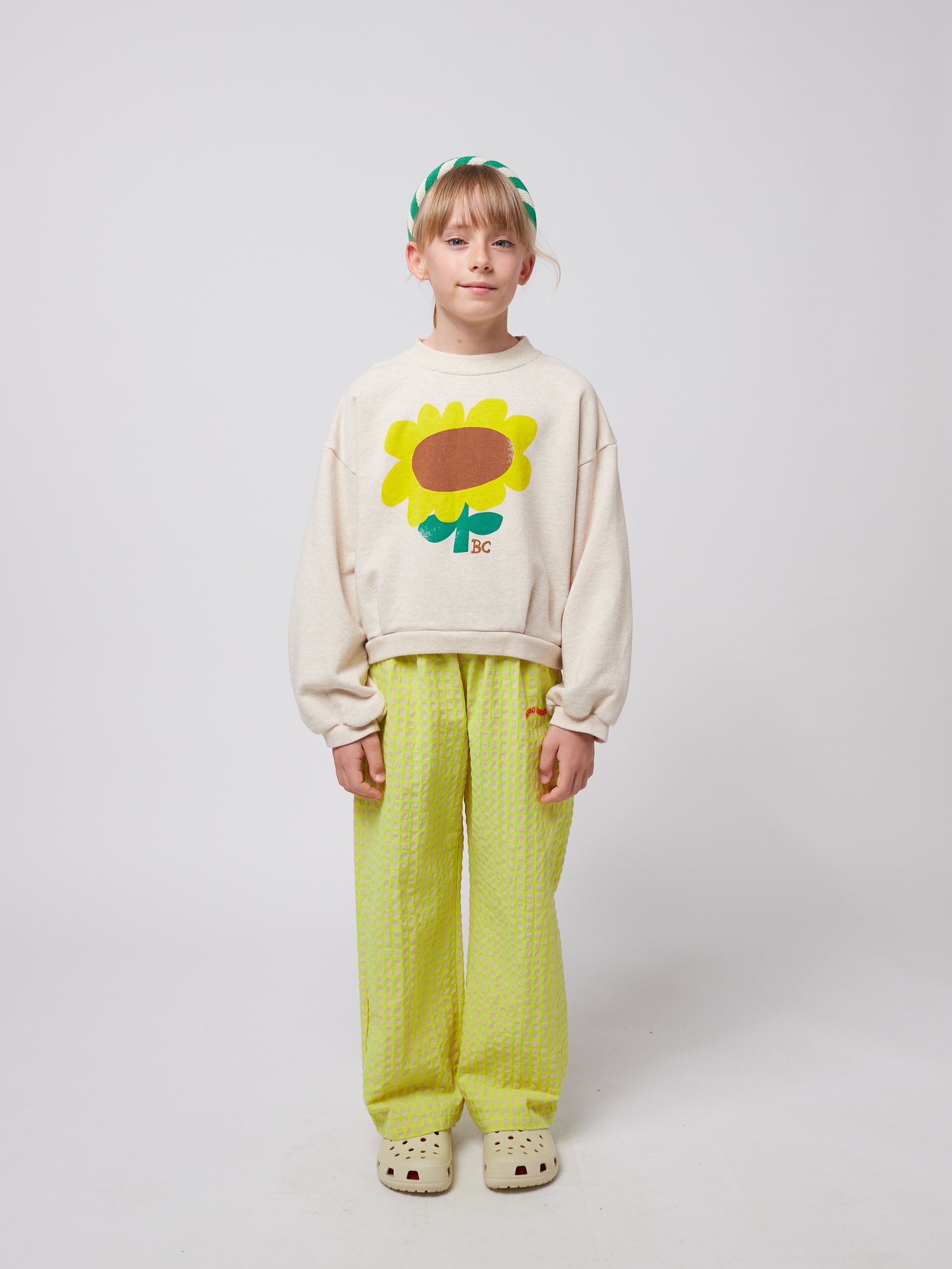 bobo choses sunflower cropped sweatshirt