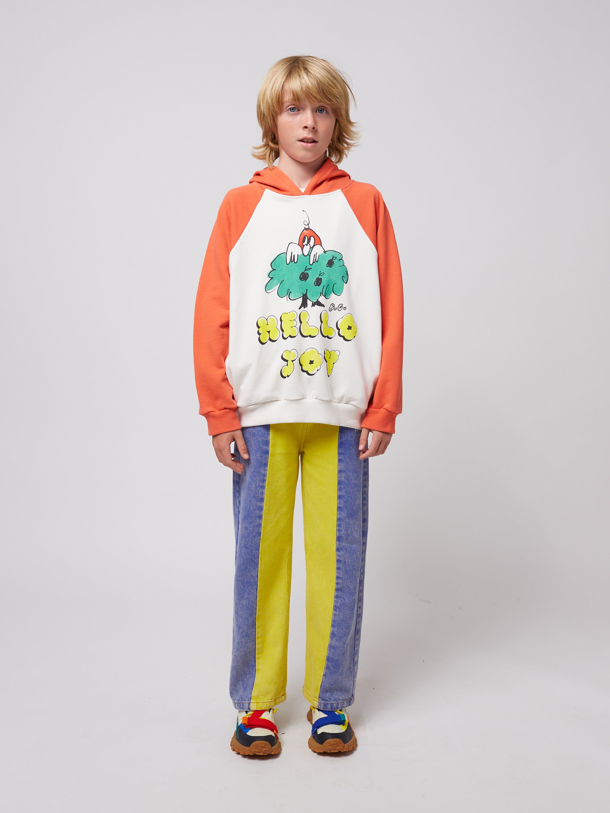 bobo choses hello joy raglan sleeves hoodie