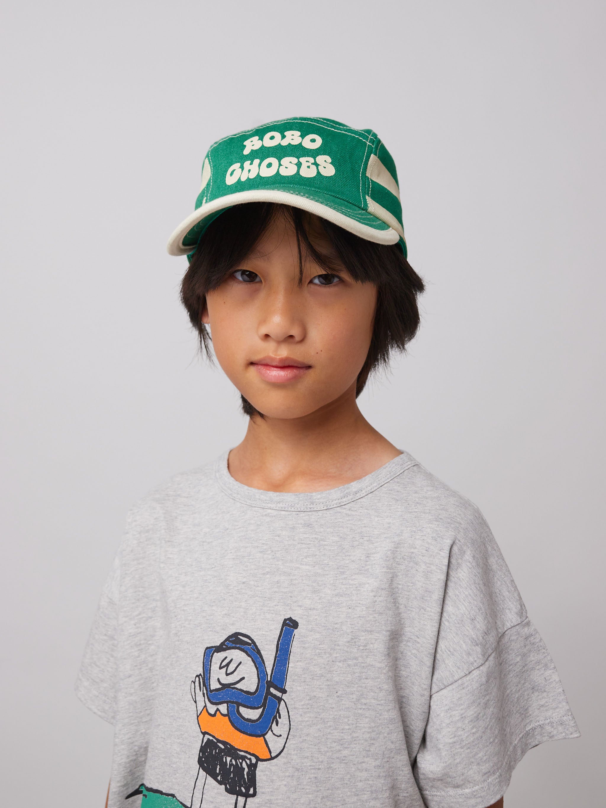 bobo choses green stripes cap