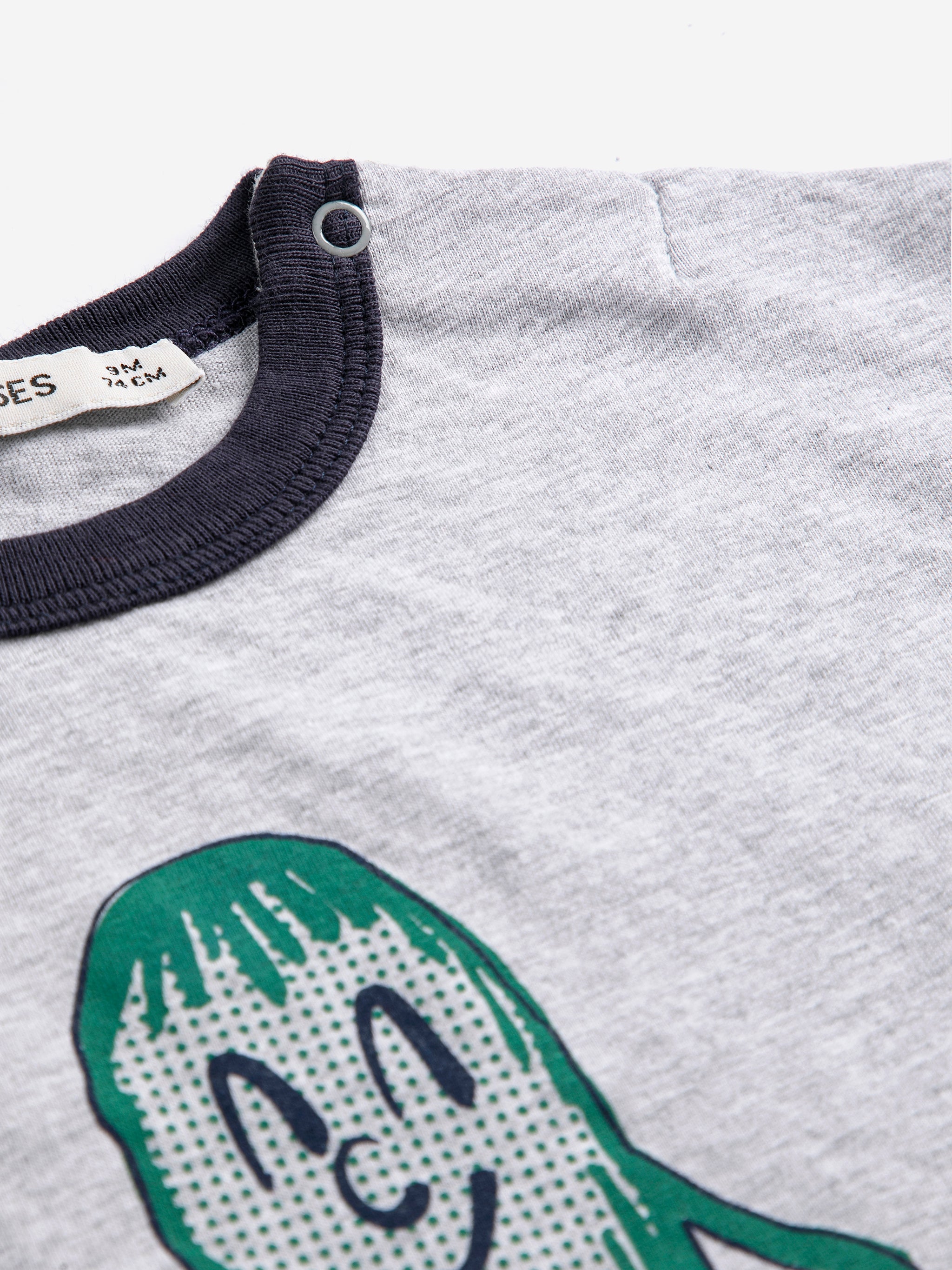 baby mr pickles t-shirt - heather grey