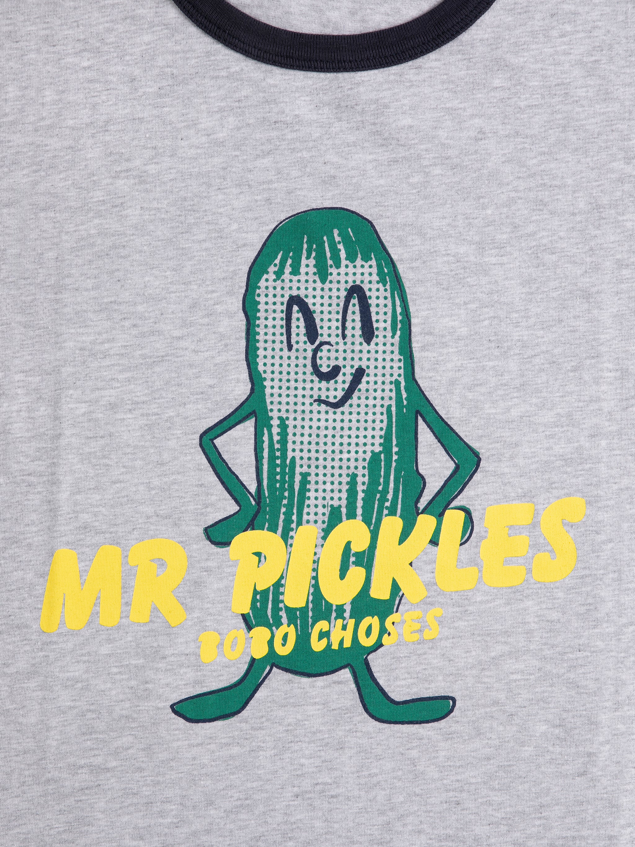 bobo choses mr pickles t-shirt - heather grey