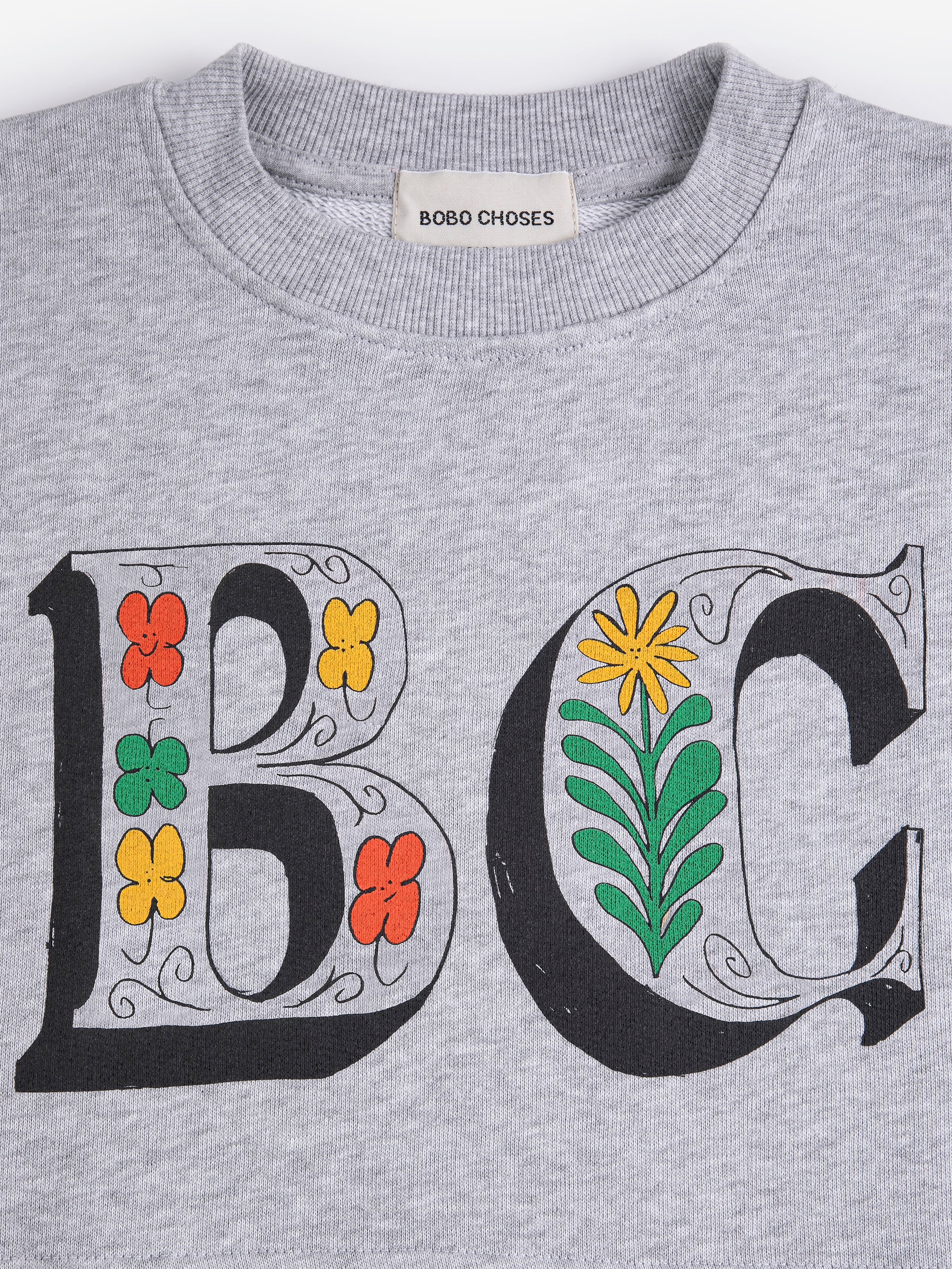 bobo choses spring letters cropped sweatshirt