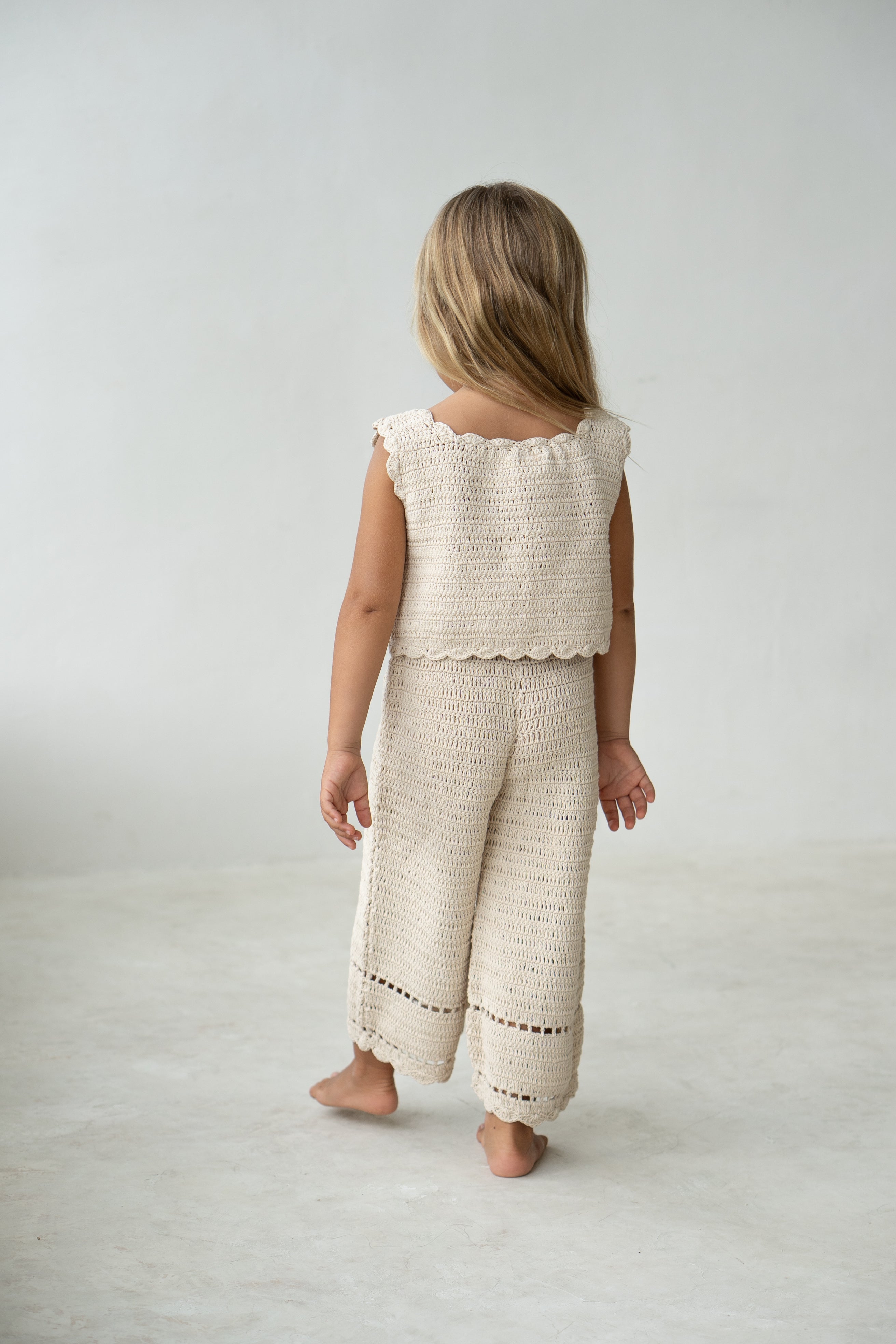 illoura the label crochet pants - ecru