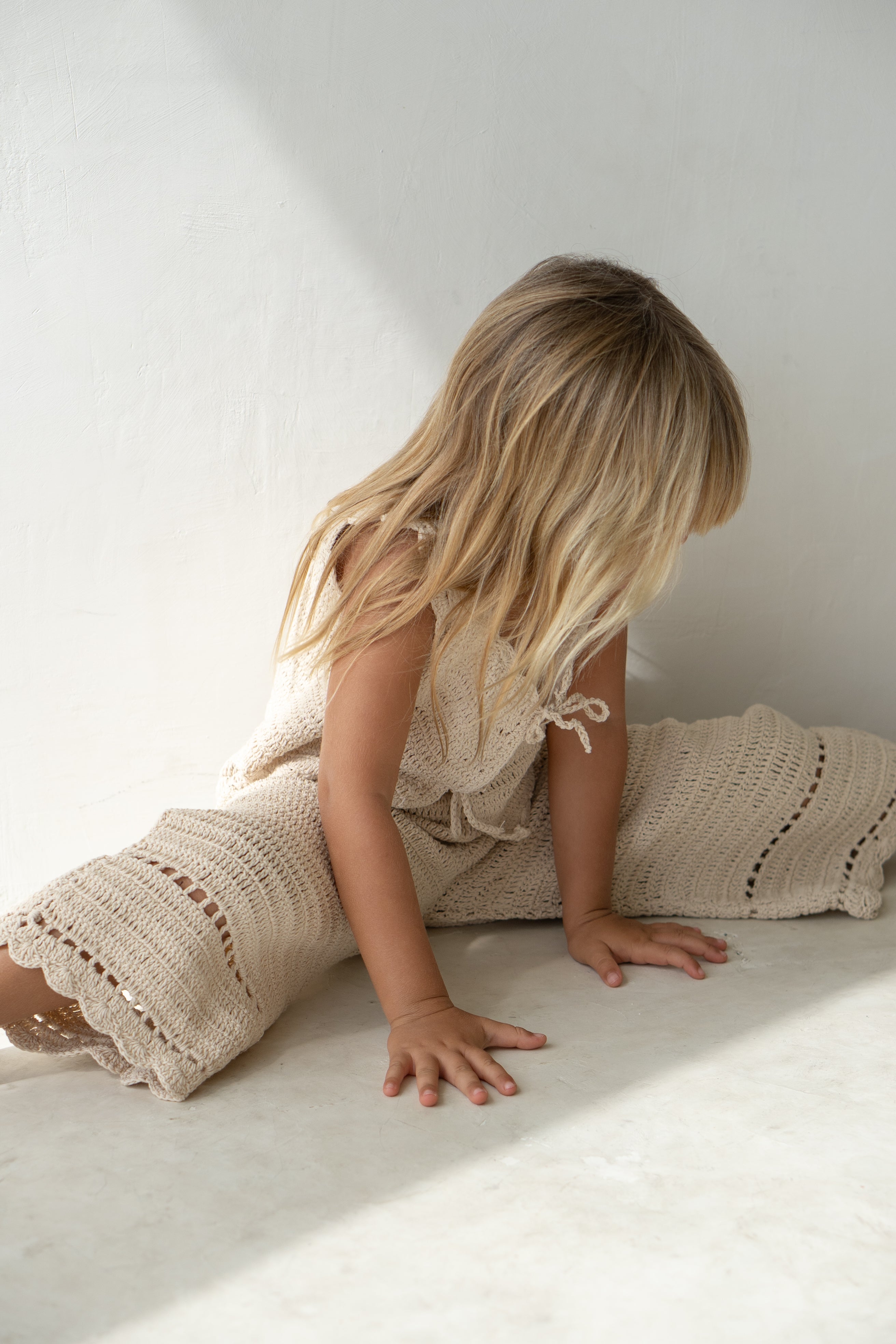 illoura the label crochet pants - ecru