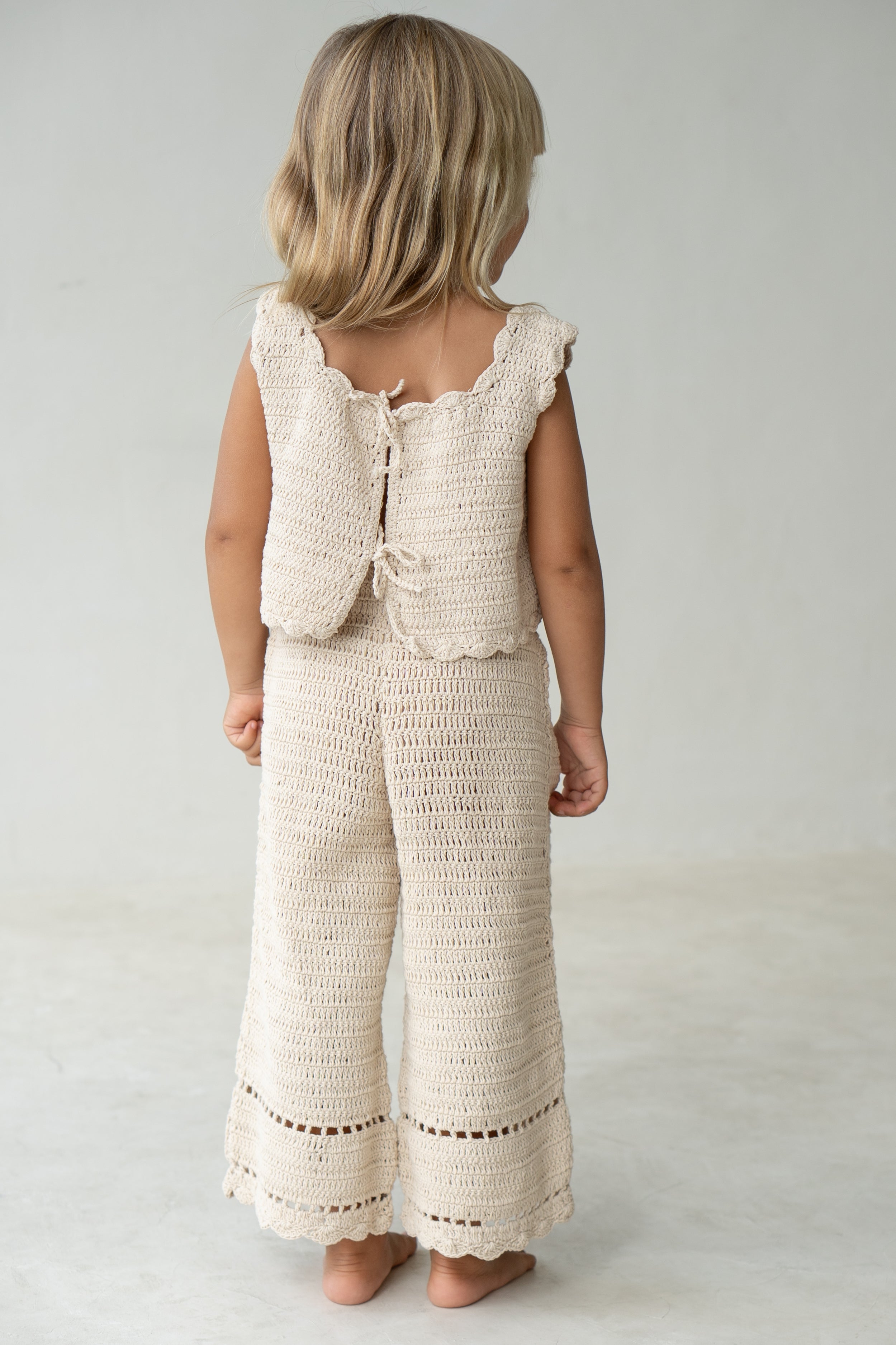 illoura the label crochet pants - ecru