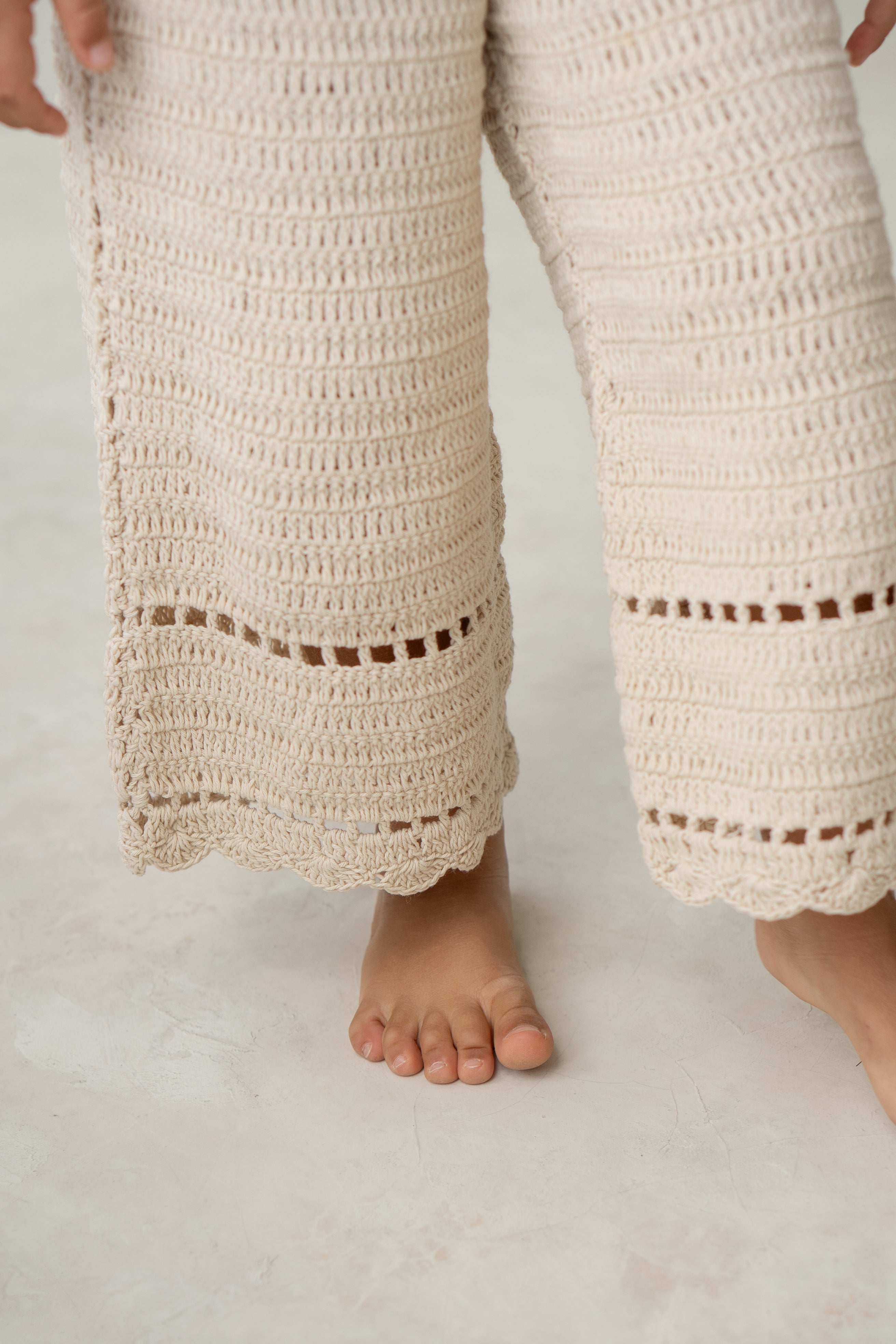 illoura the label crochet pants - ecru