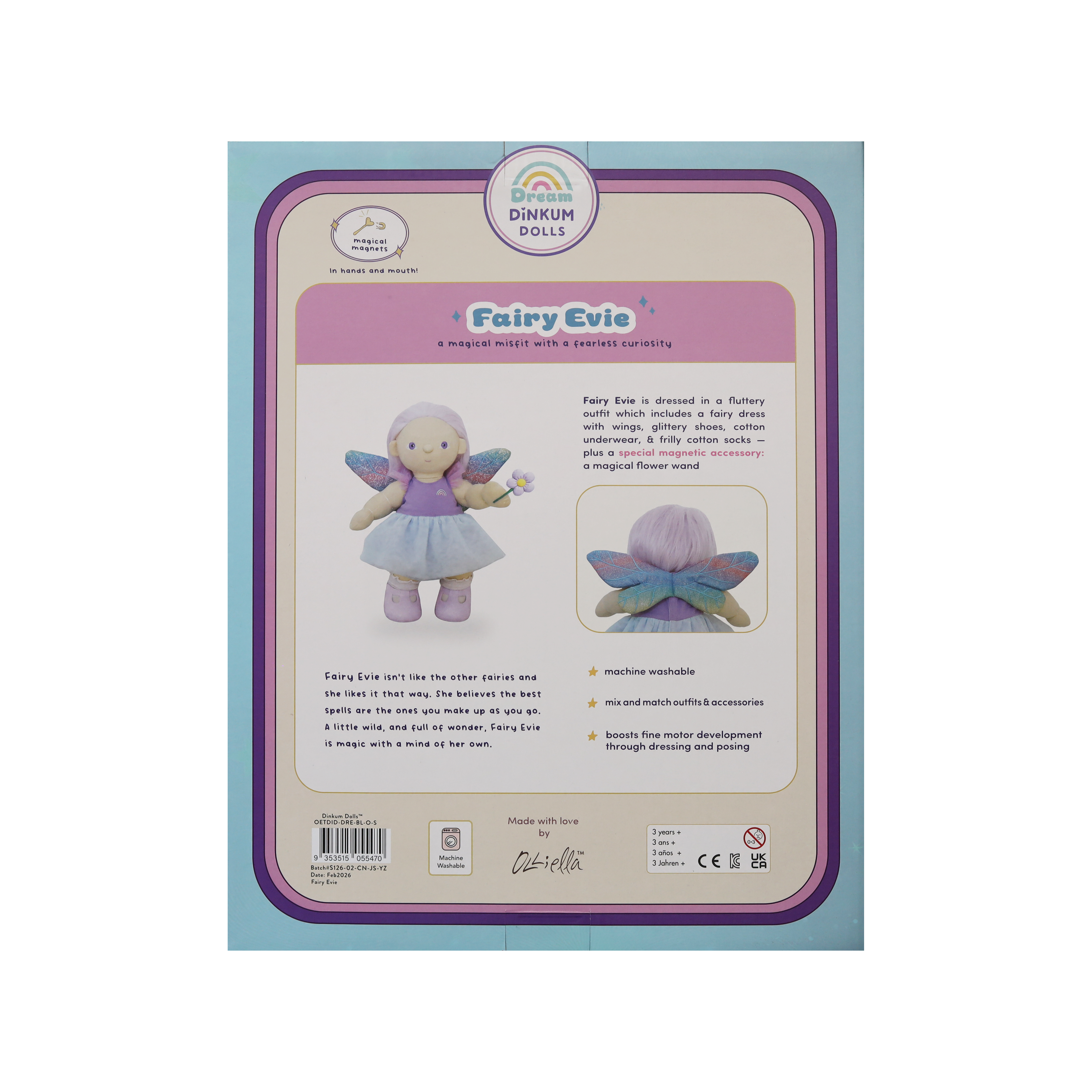 olli ella dream dinkum doll - fairy evie