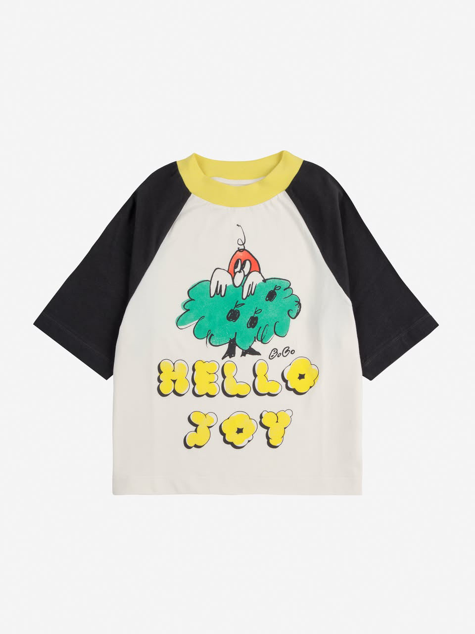 bobo choses hello joy raglan sleeves t-shirt