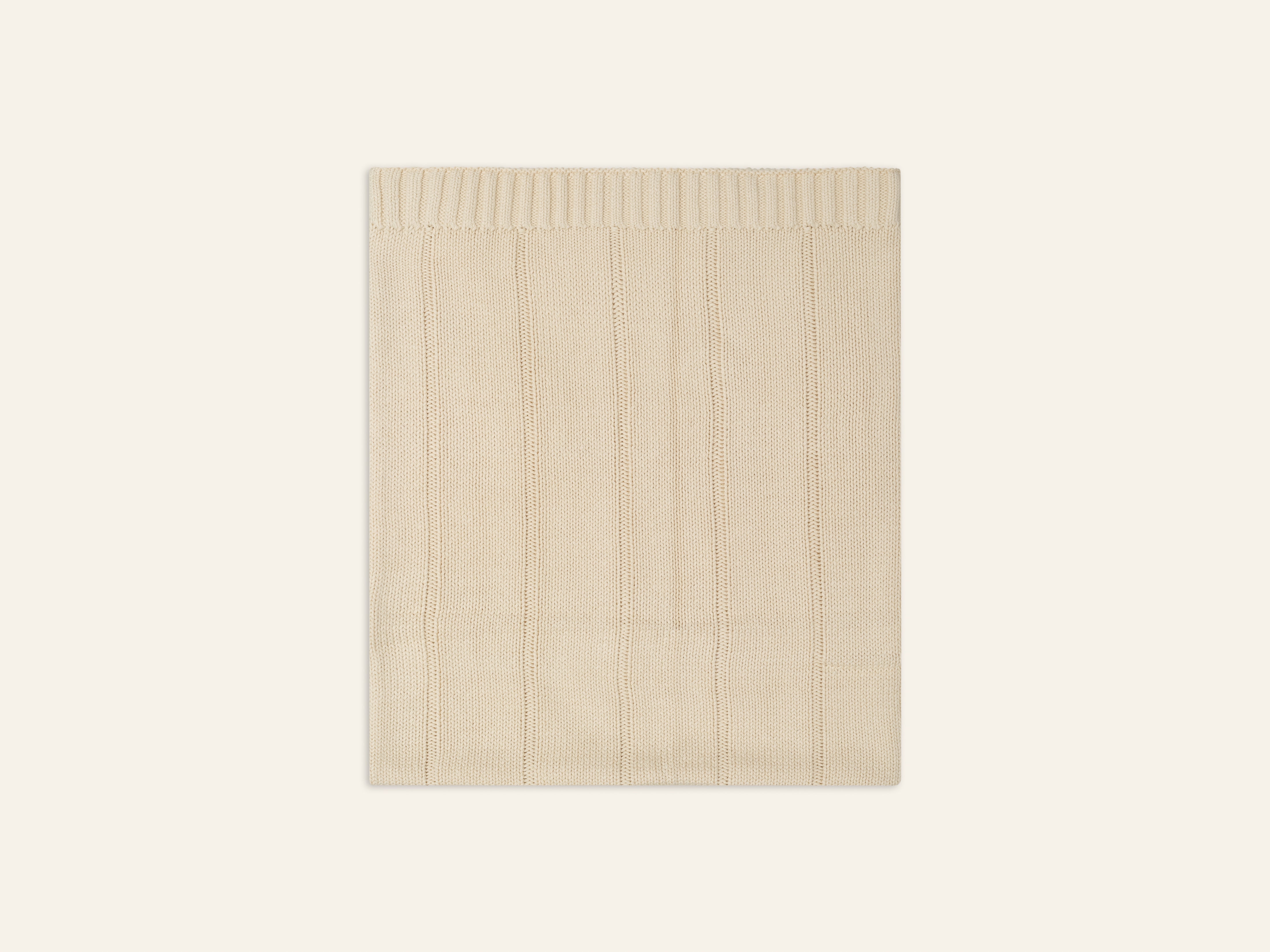 illoura the label baby knit blanket - biscuit