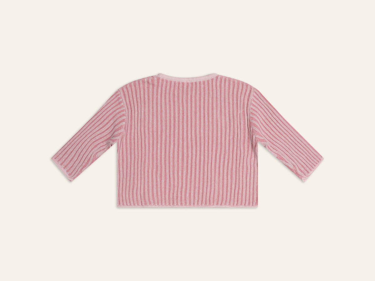 illoura the label essential knit jumper - strawberry stripe