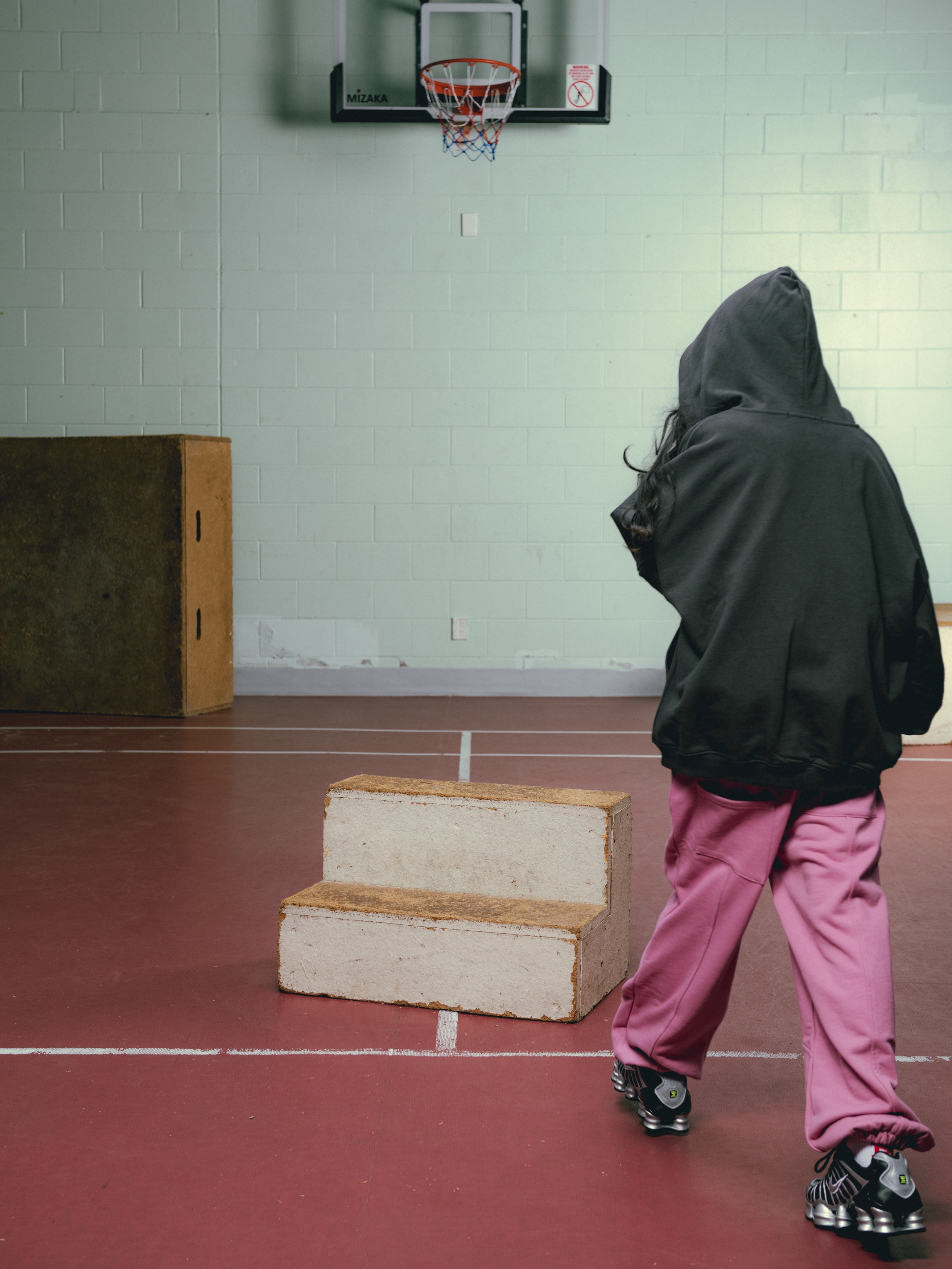 extra extra panelled track pant - rose