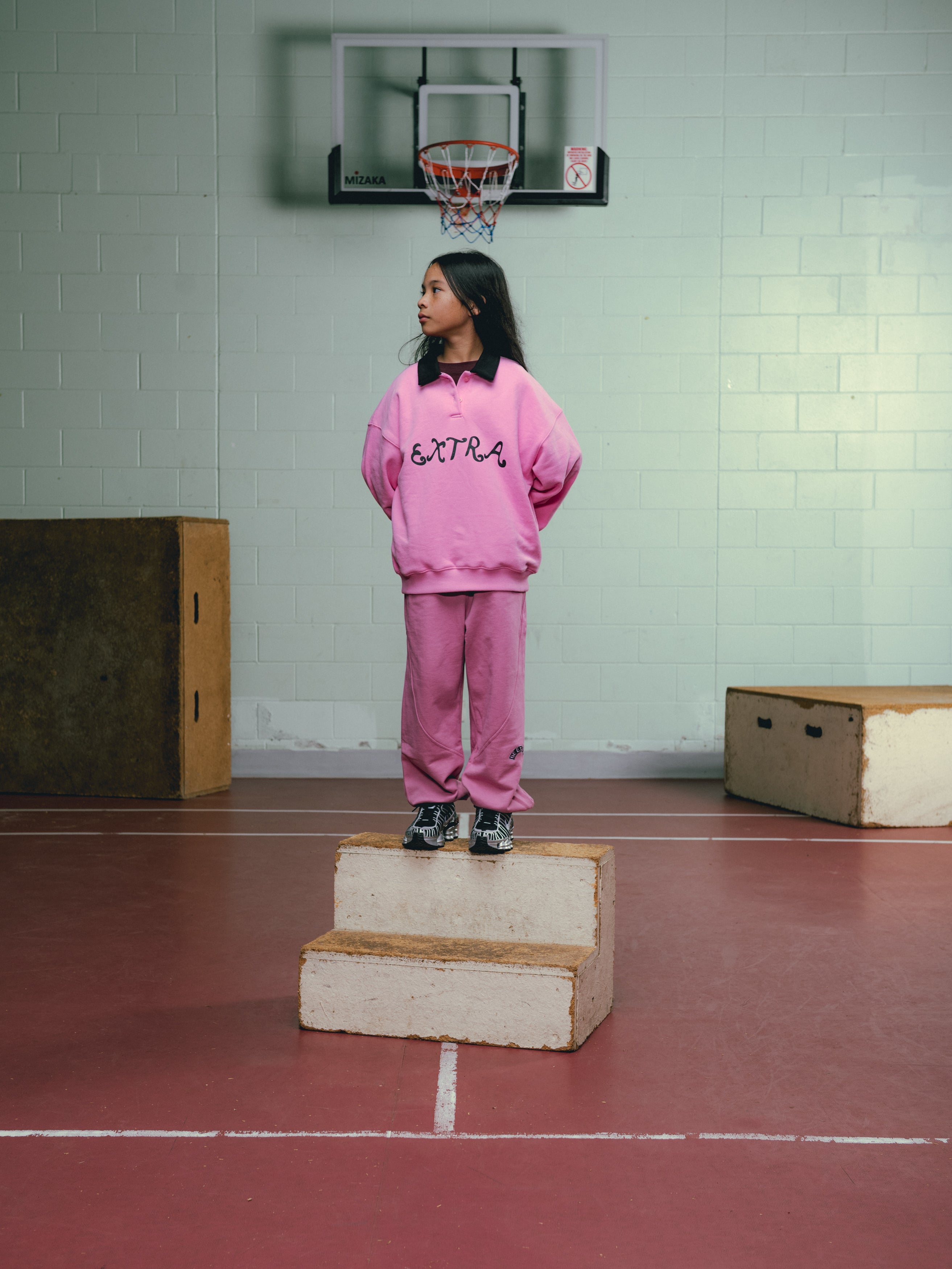 extra extra panelled track pant - rose