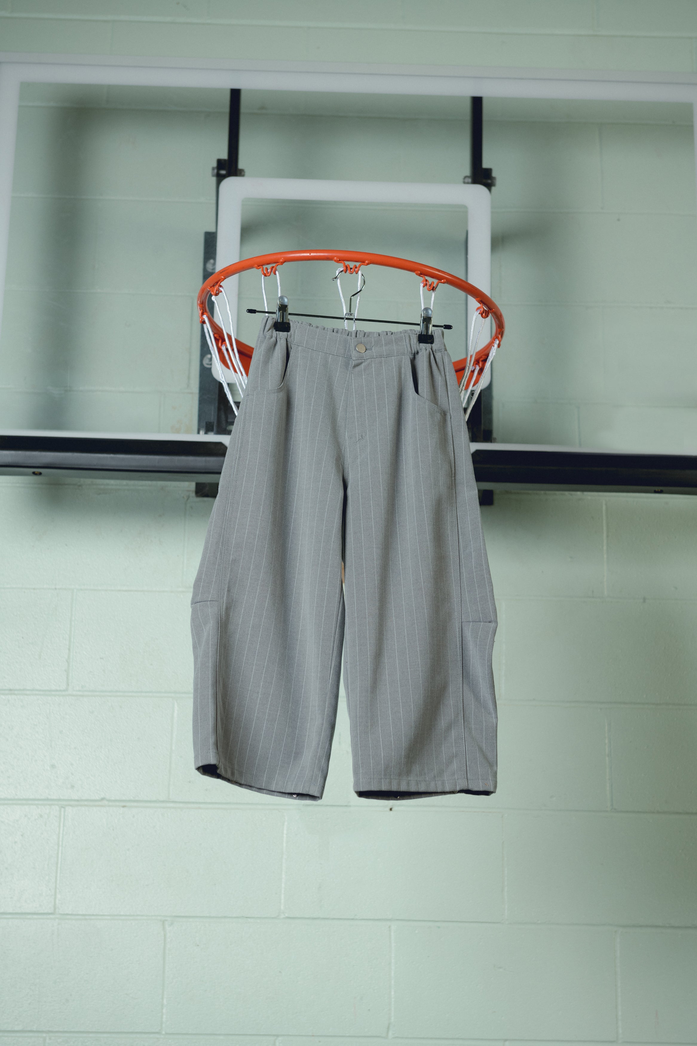 extra extra stripe barrel pant - grey