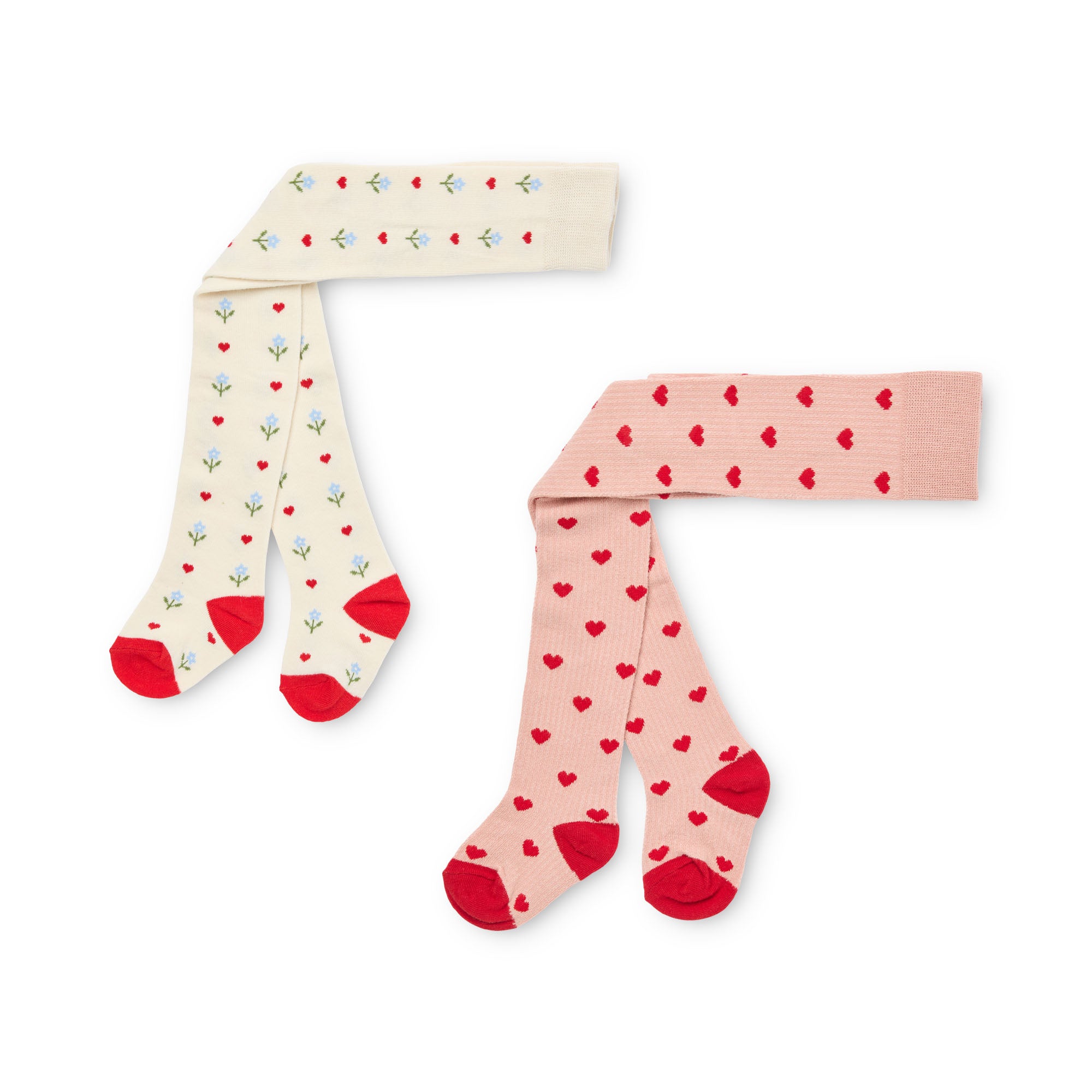 flöss vera tights 2 pack - violets & hearts