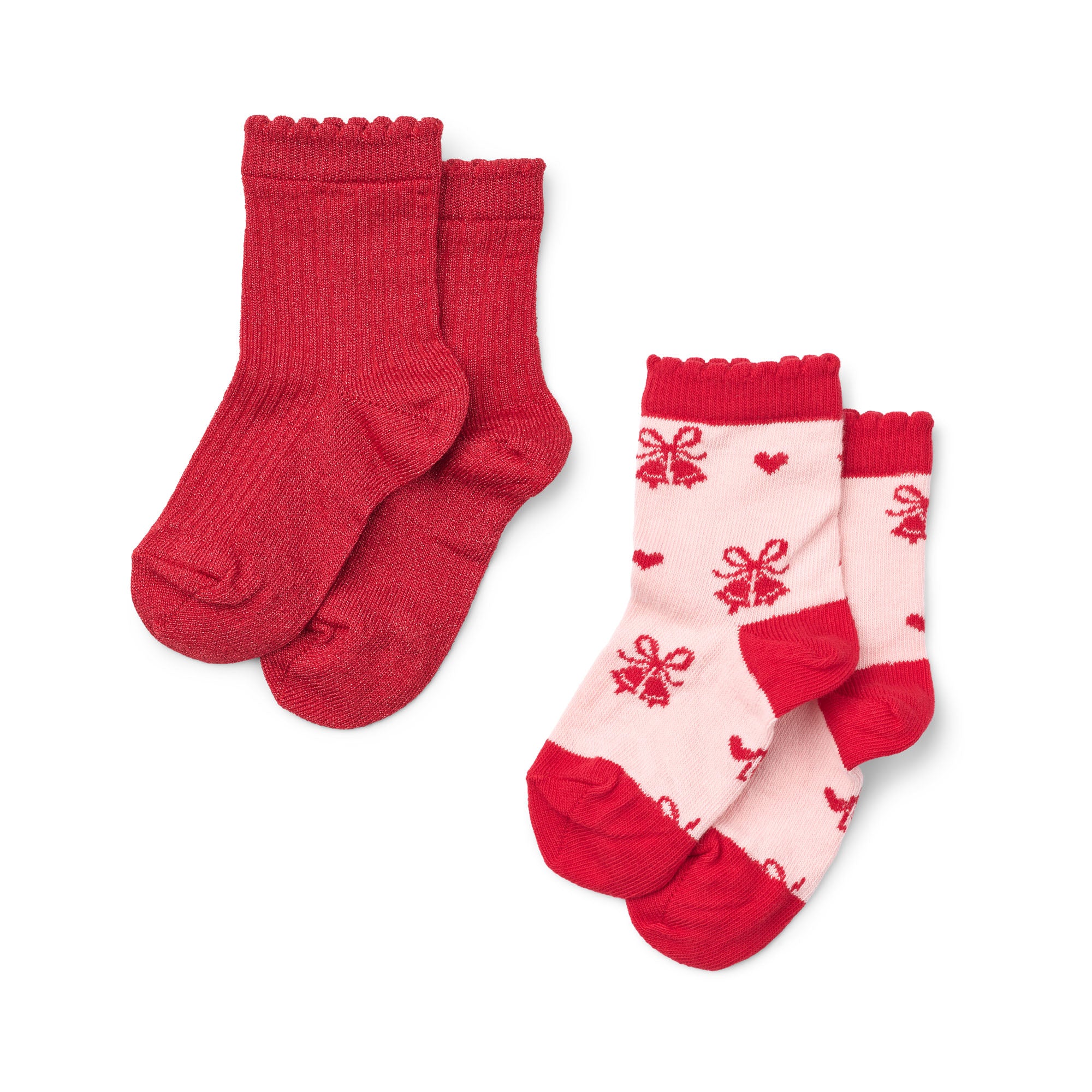 flöss vibe socks 2 pack - red glitter