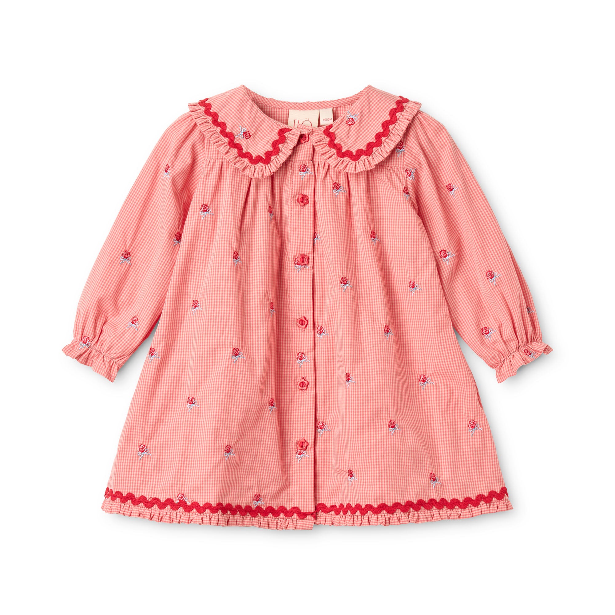 flöss sonja dress - pink rose gingham (pre order)