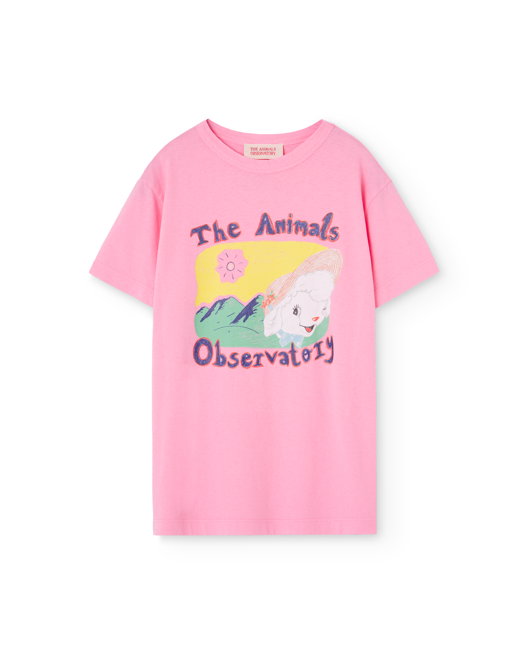 the animals observatory pink sheep big rooster kids t-shirt