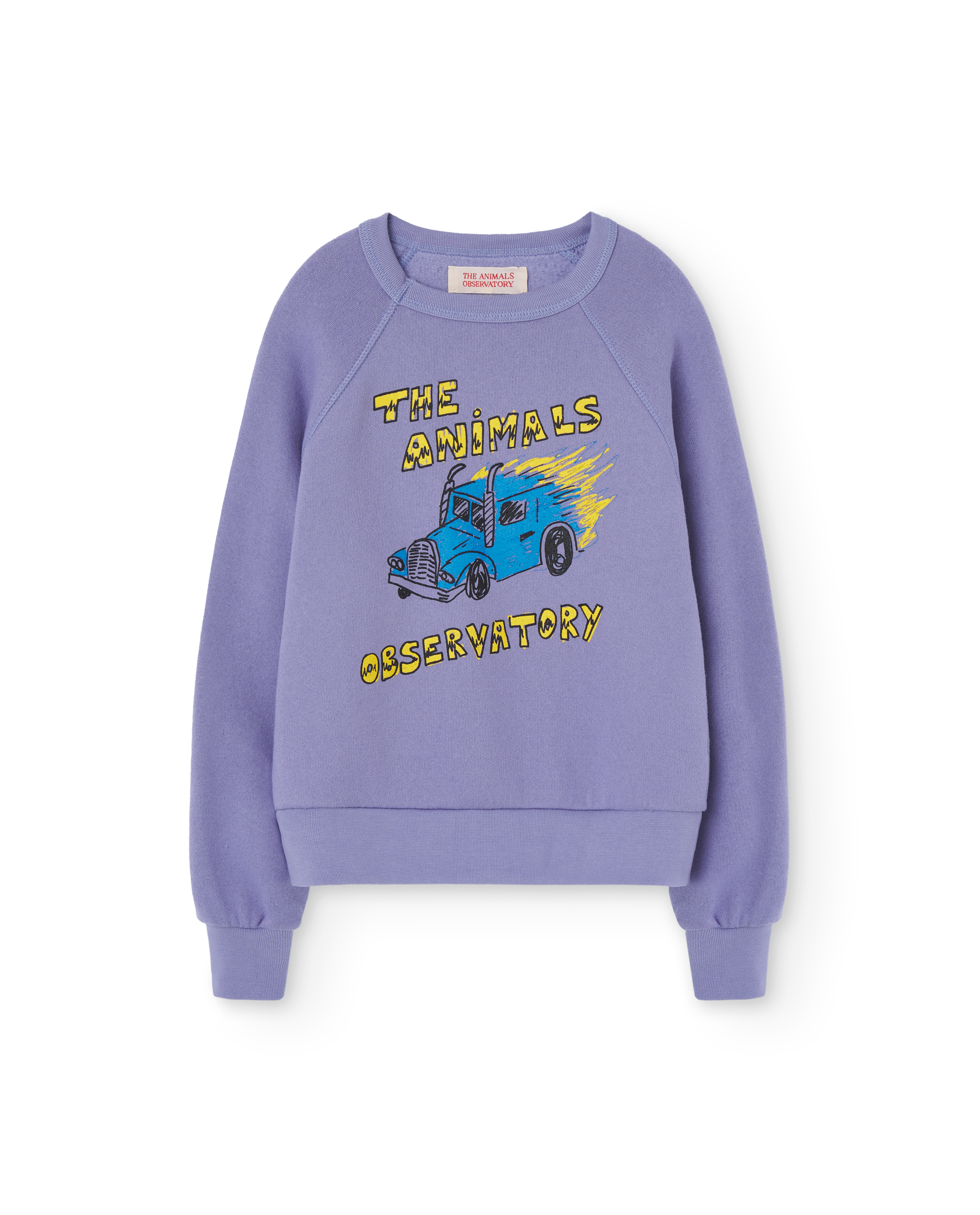 the animals observatory shark kids sweatshirt - purple truck