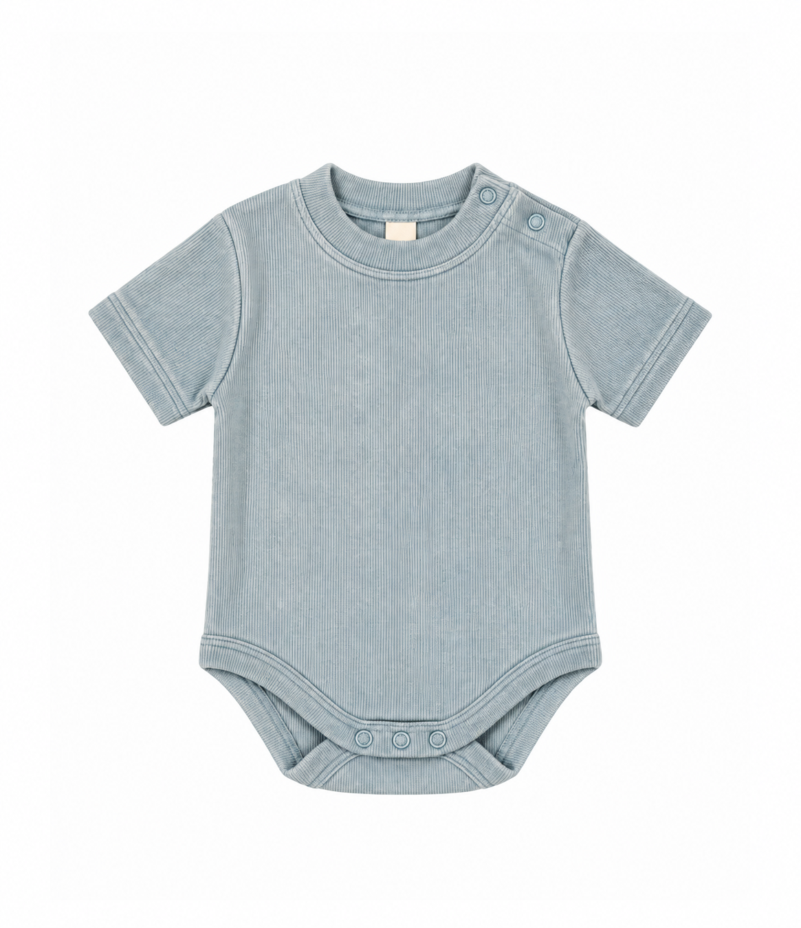 summer and storm short sleeve baby body - washed blue