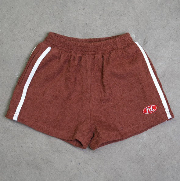 franco's dad fd terry shorts - brown