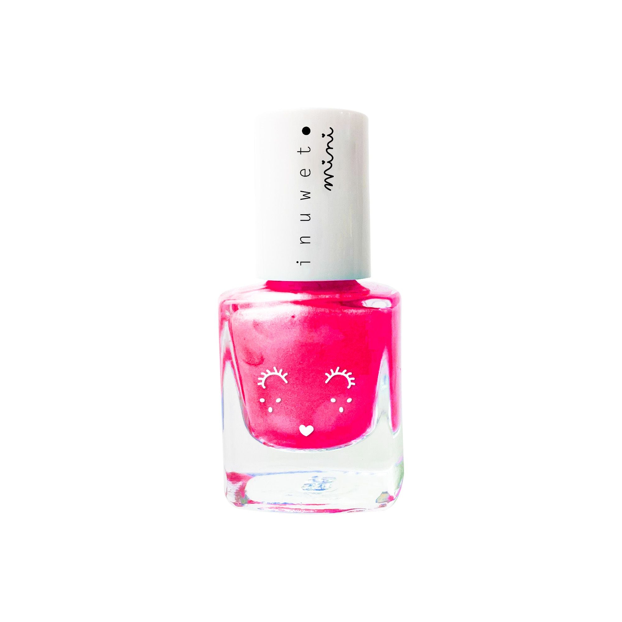 inuwet water based nail polish - fluoro pink bubblegum