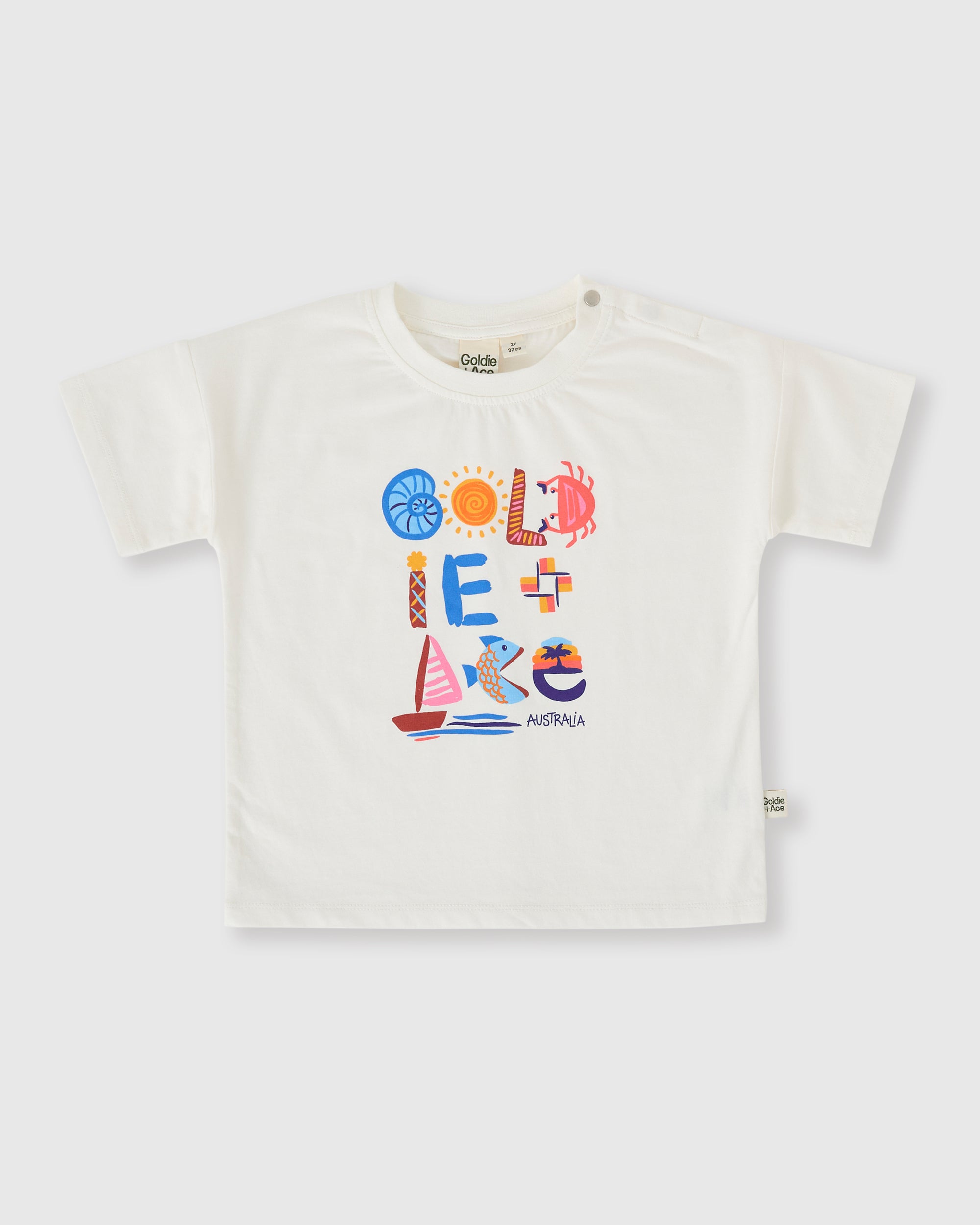 goldie + ace hop g'day from the bay t-shirt