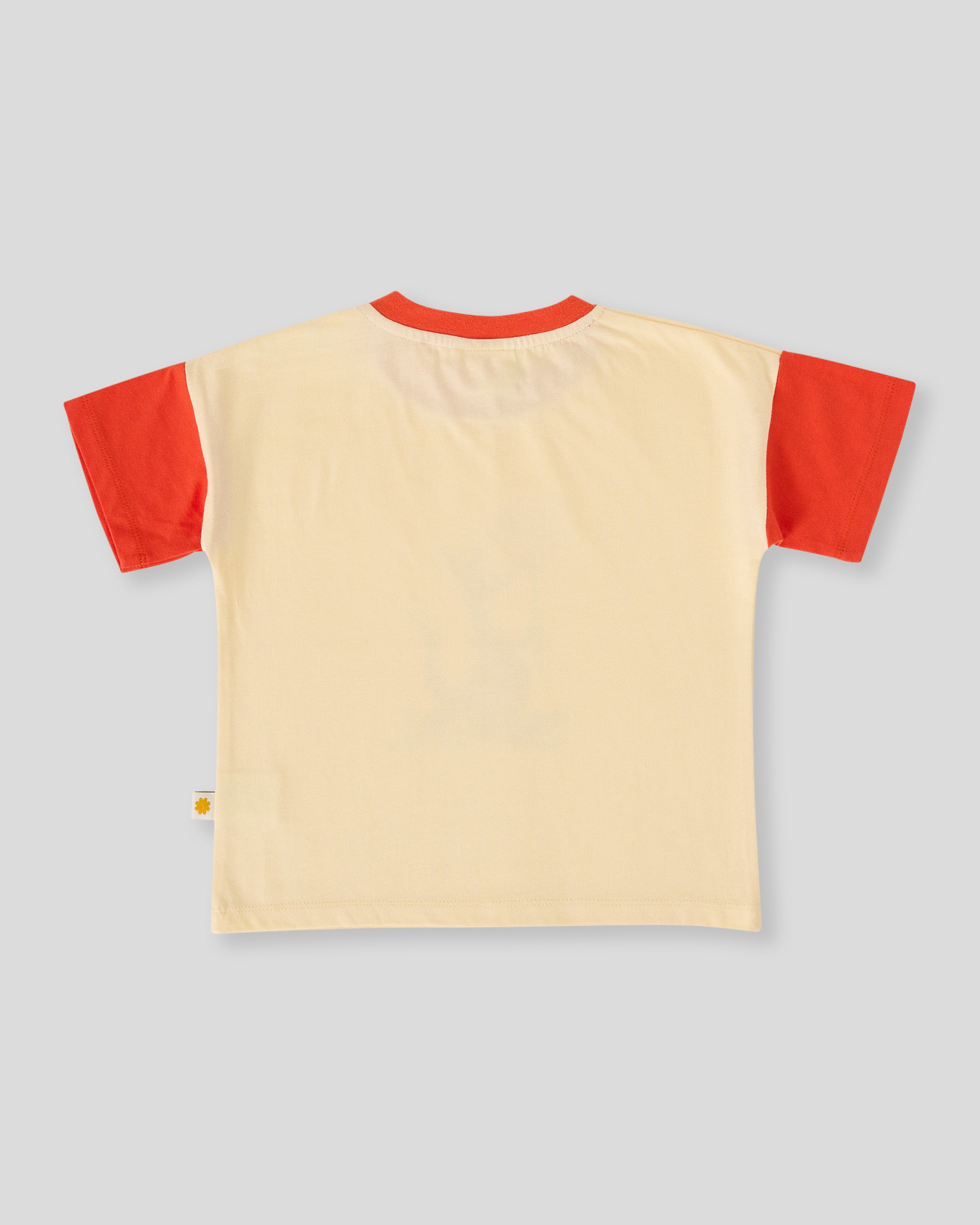 goldie + ace hop skip jump t-shirt - vanilla / apple red