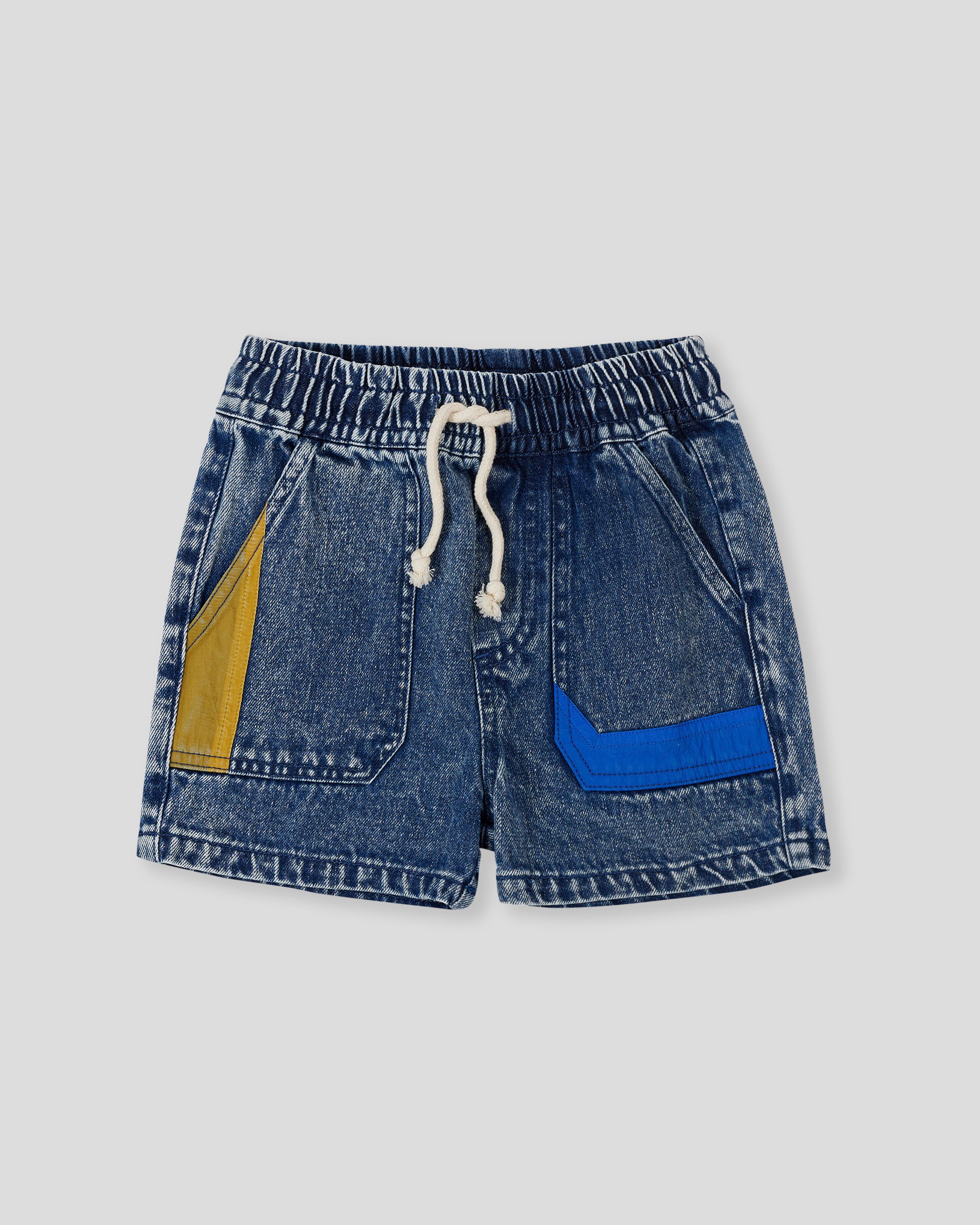 goldie + ace  primary pop noah denim shorts