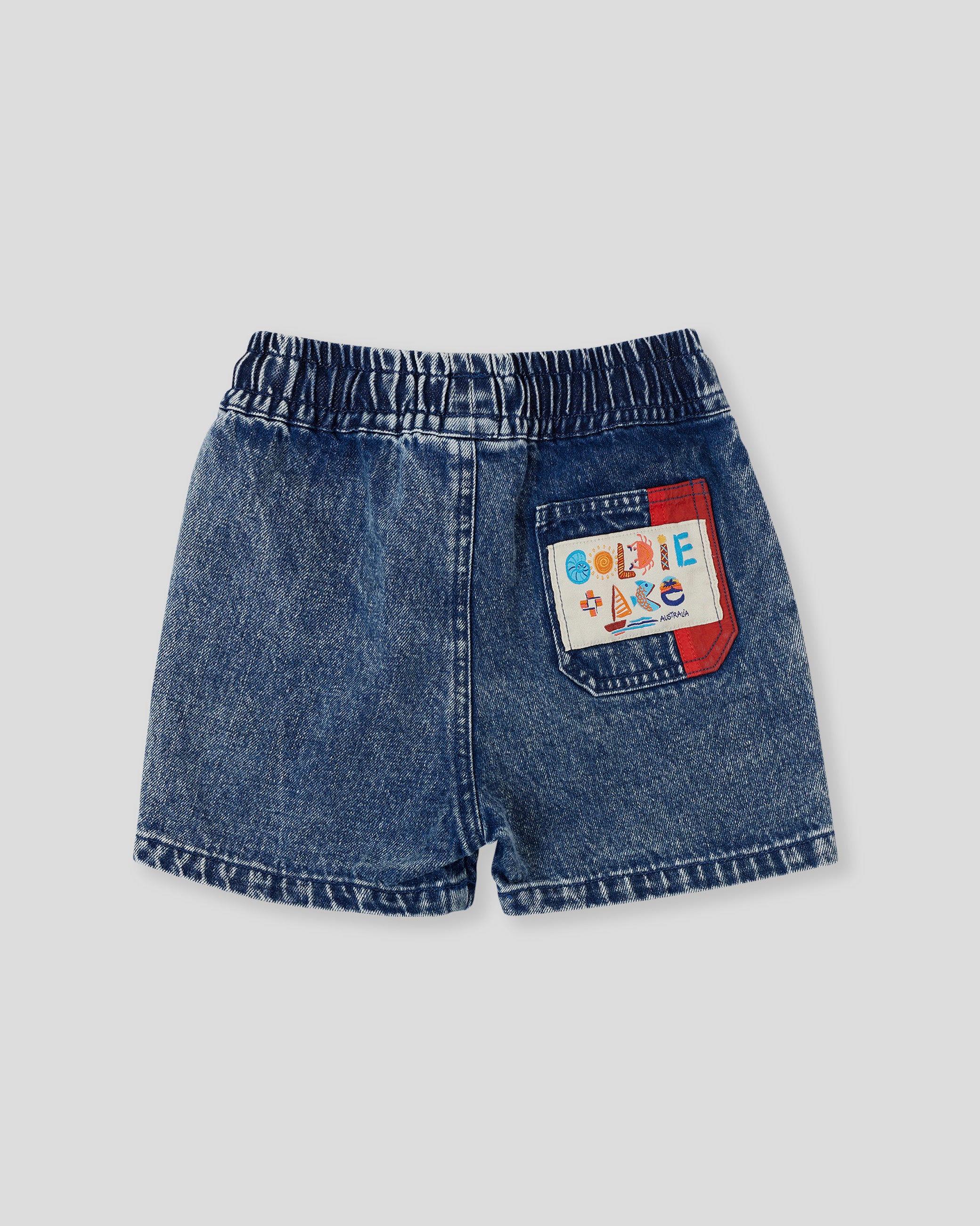 goldie + ace  primary pop noah denim shorts