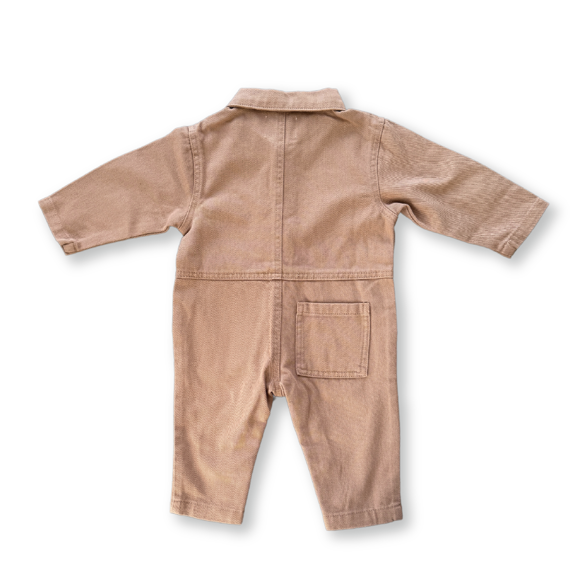 grown organic denim boilersuit - clay