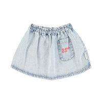 piupiuchick short skirt - washed denim