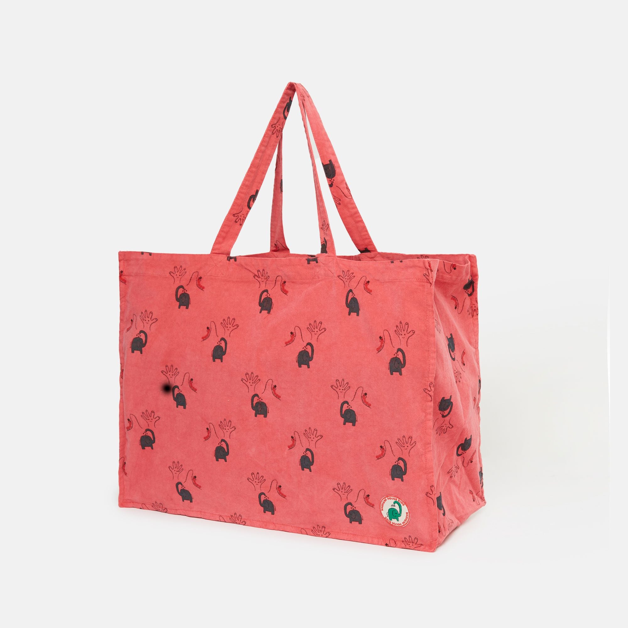weekend house kids elephant all over bag - red