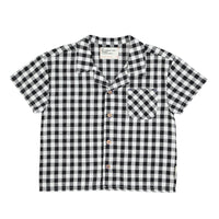 piupiuchick hawaiian shirt - black and white checkered
