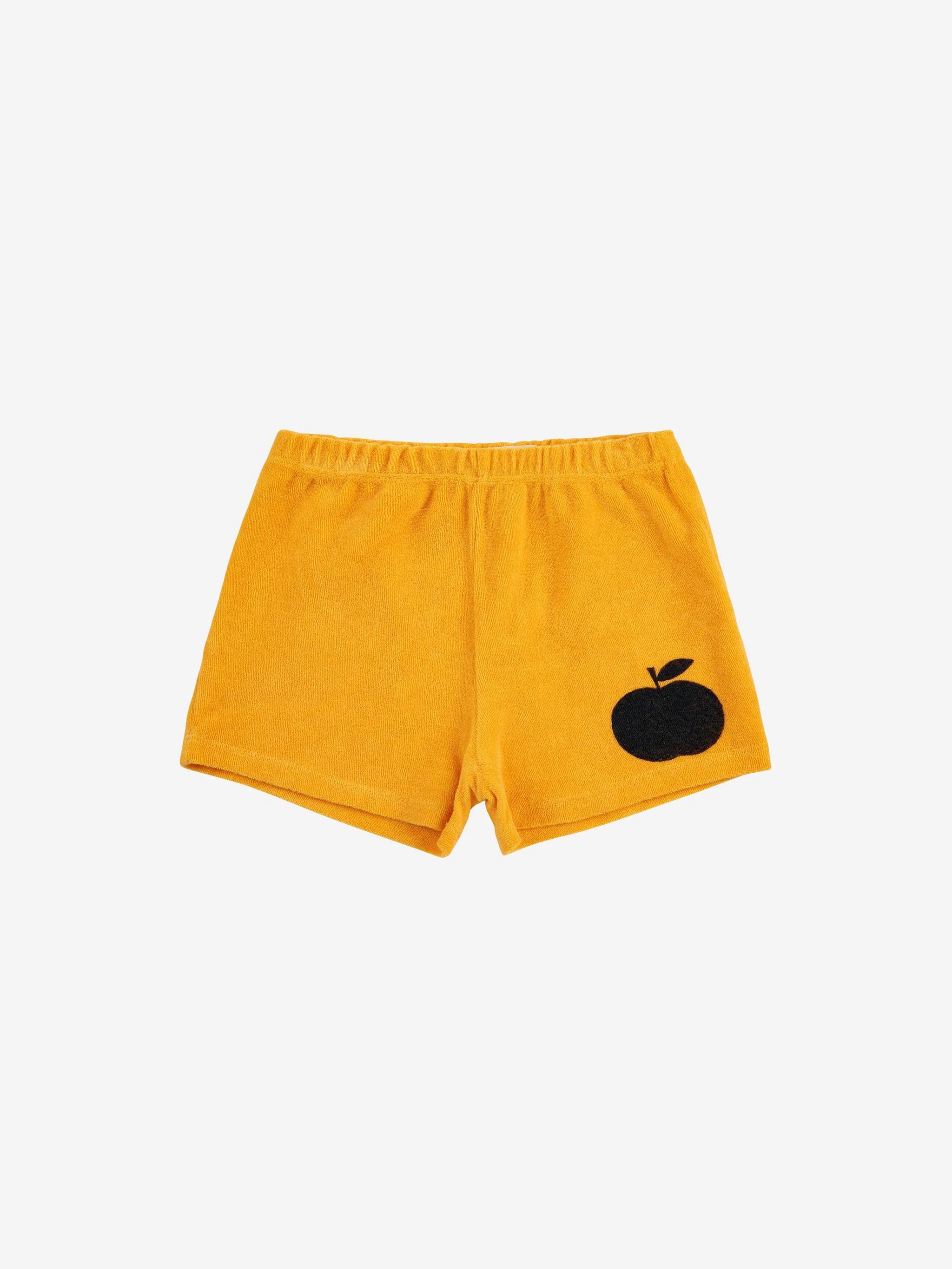 bobo choses iconic collection baby poma yellow terry shorts