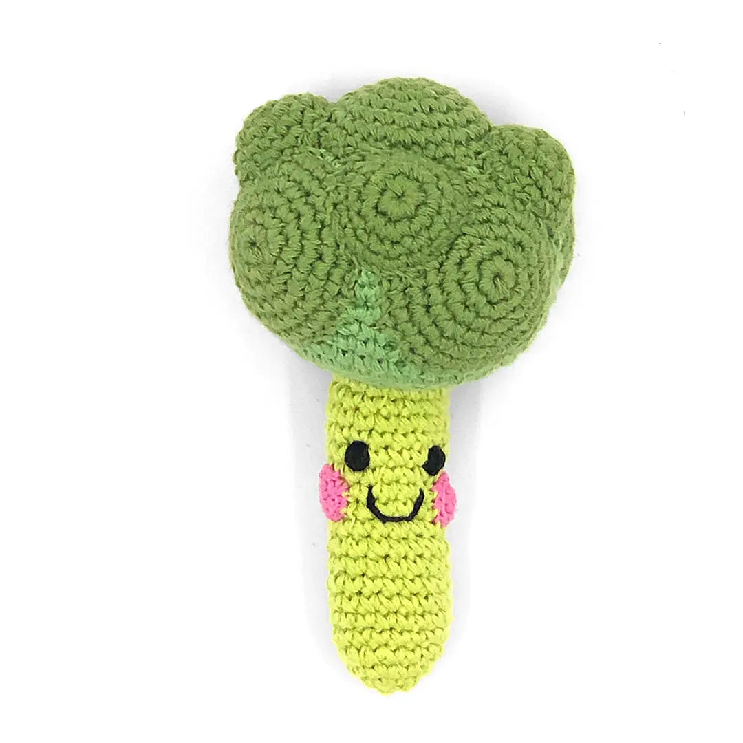 pebble child happy broccoli rattle