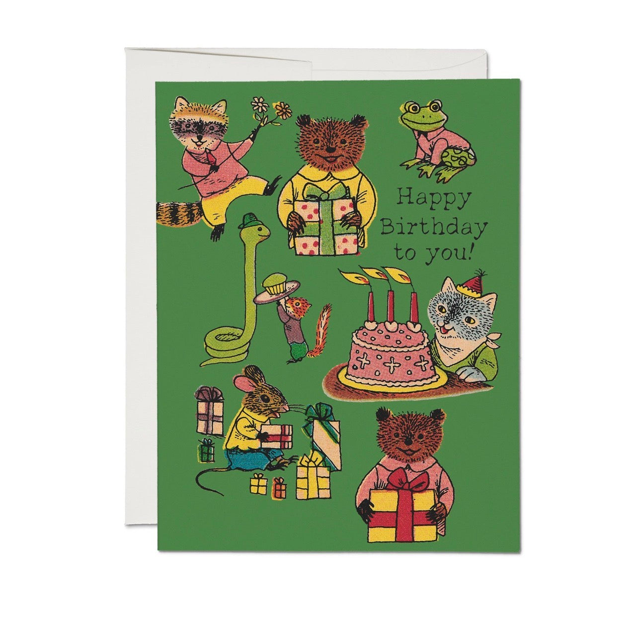 richard scarry critter wishes card - happy birthday to you