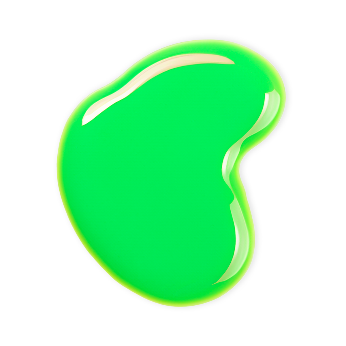 inuwet water based nail polish - fluoro green watermelon