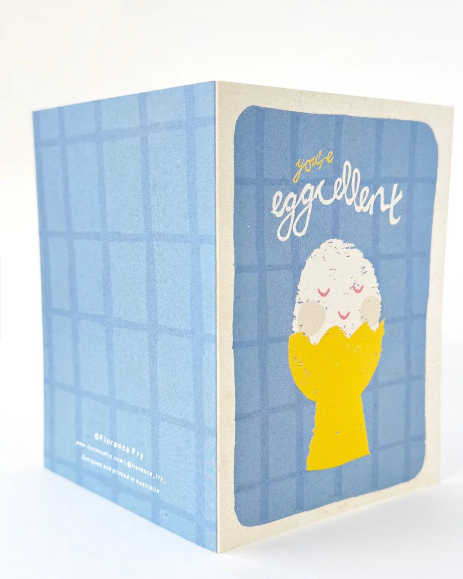florence fry card - you're eggscellent