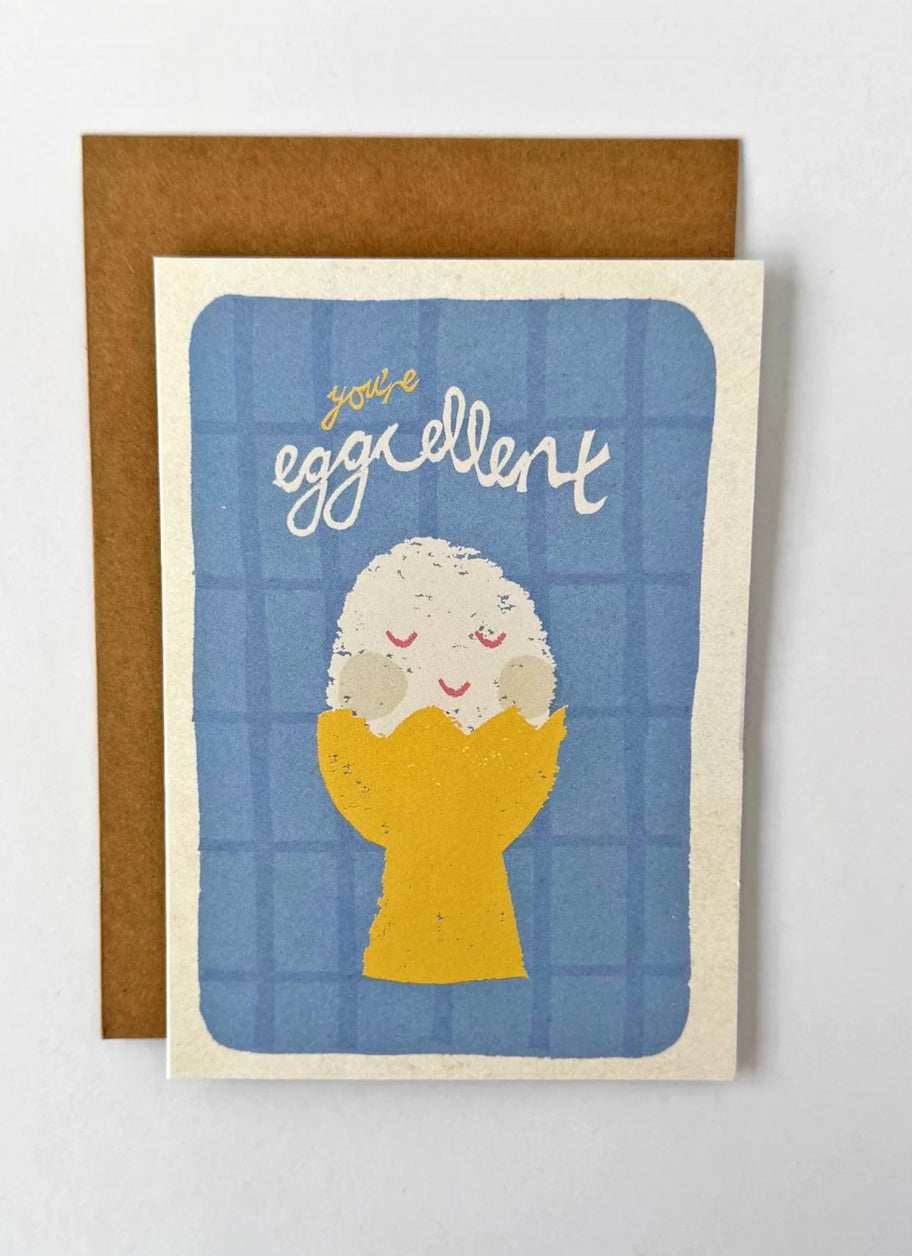 florence fry card - you're eggscellent