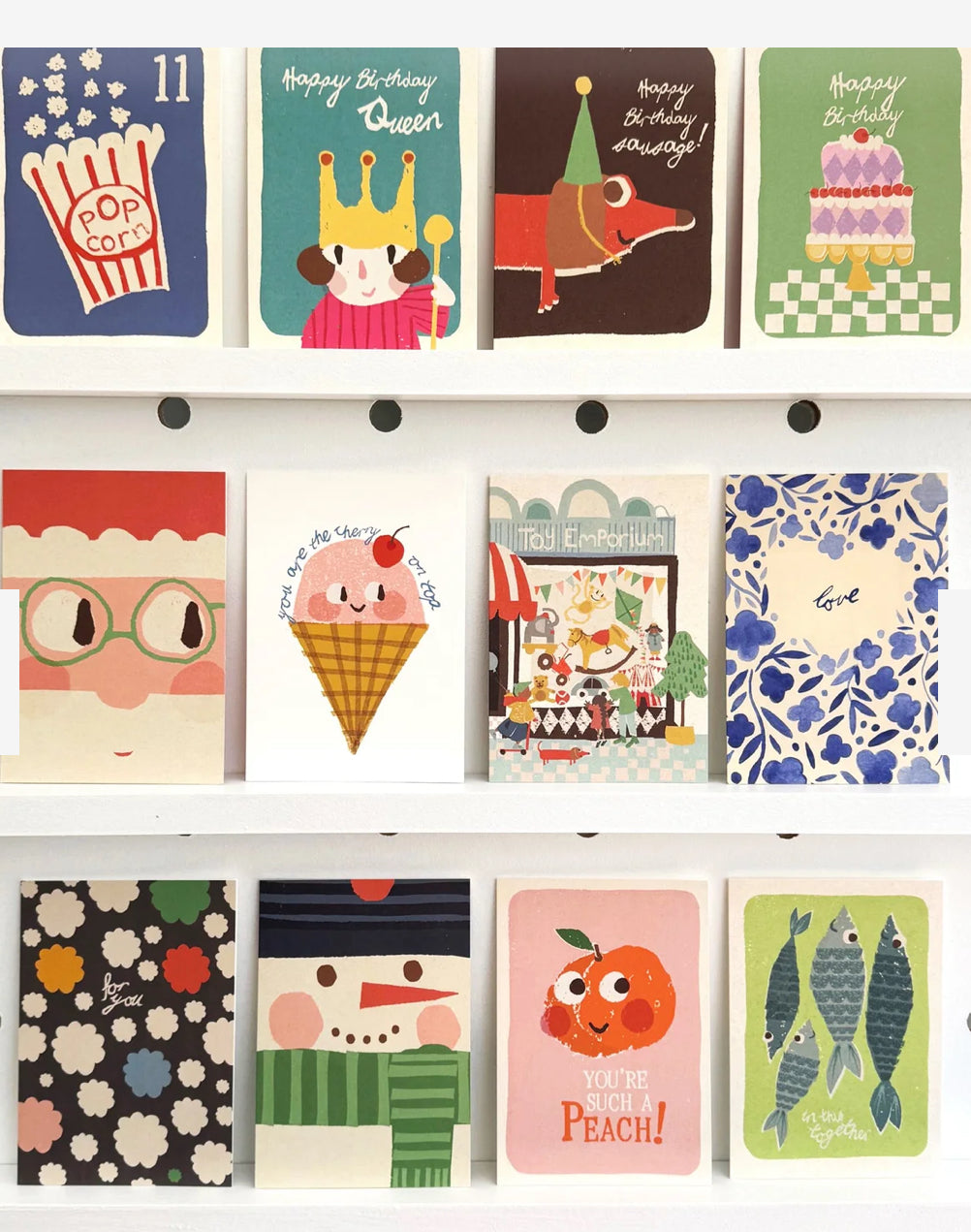 florence fry card - happy birthday cake (green)